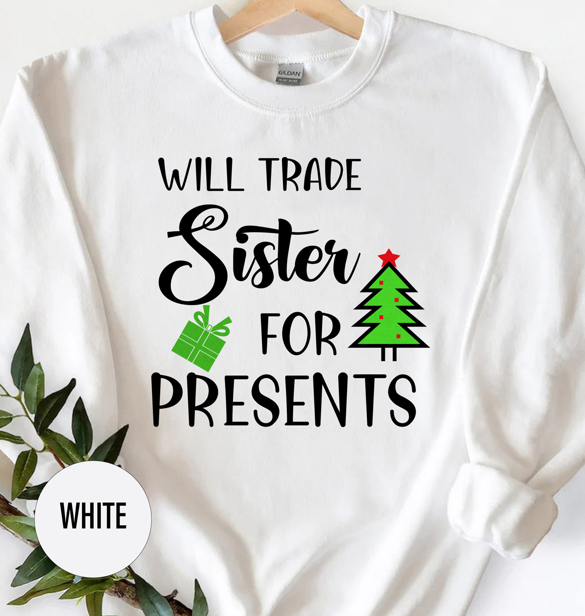 Funny 'trade Sister For Gifts' Christmas Tee