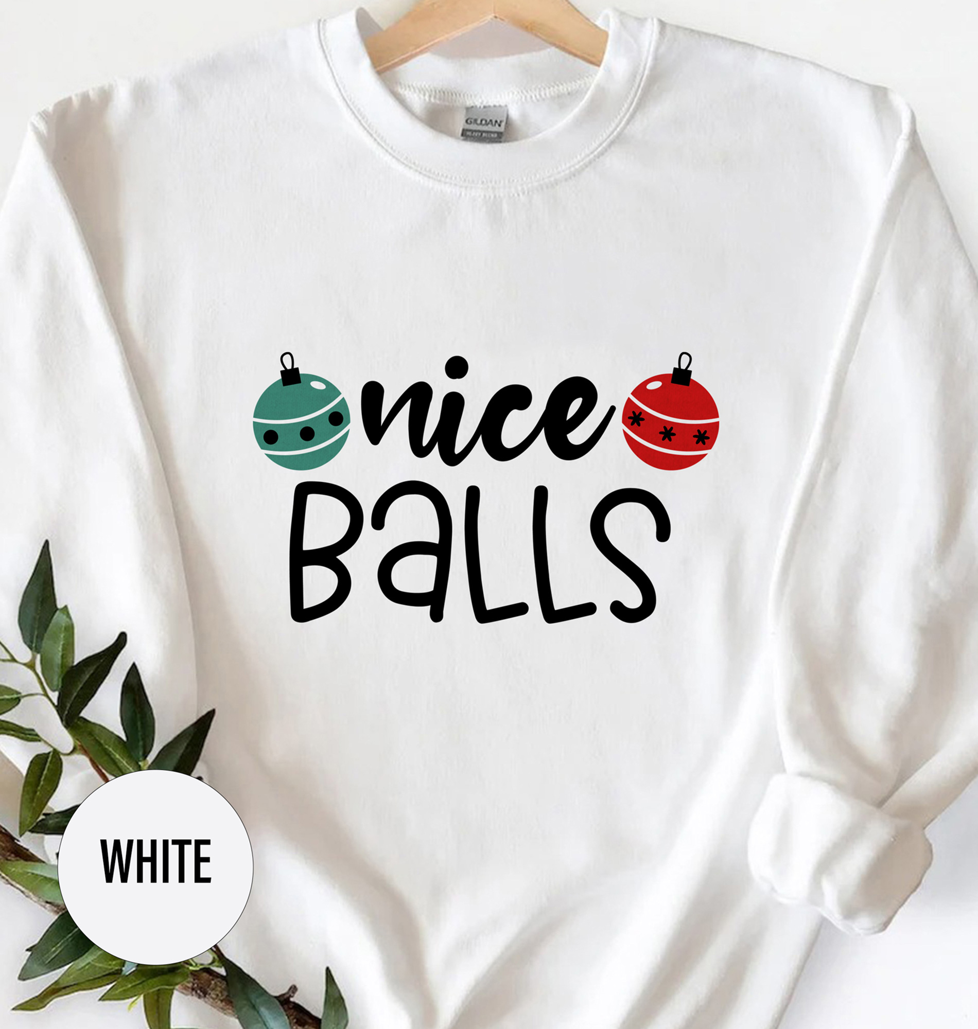 Fun Holiday Nice Balls Christmas Tee From Holidayshirts