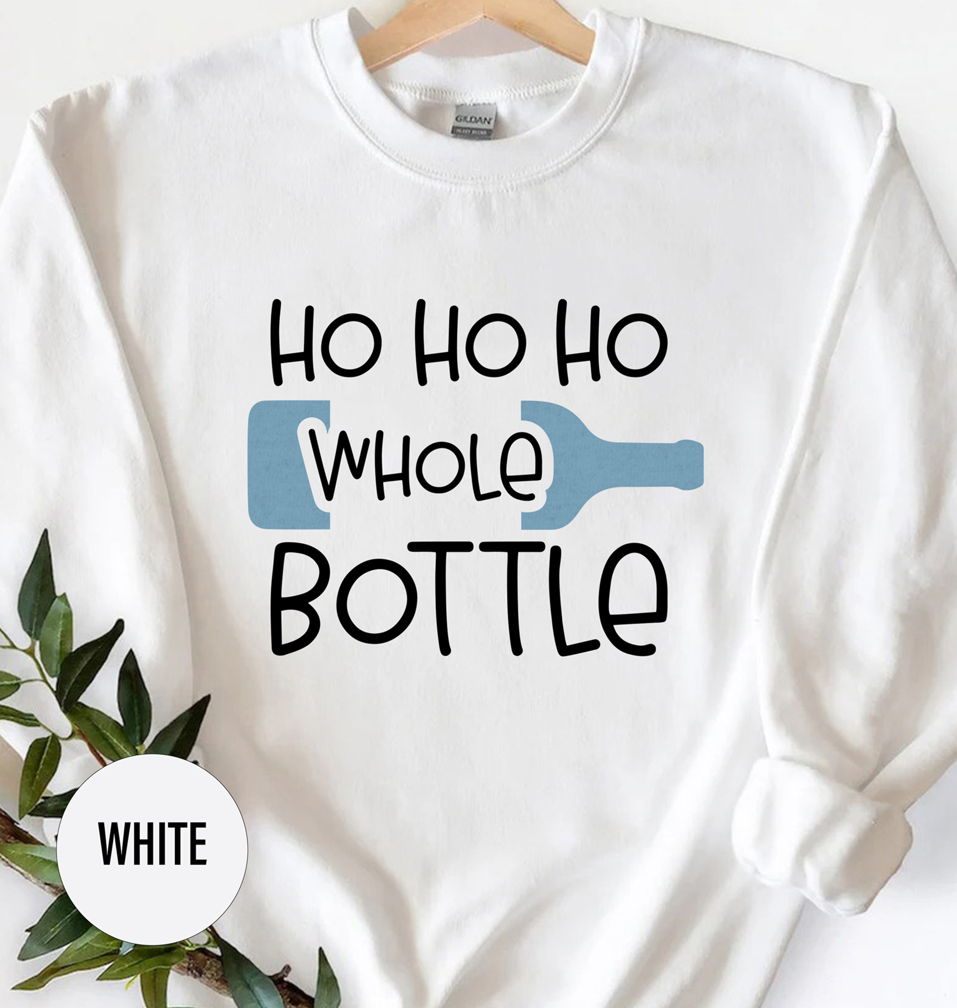 Whole Bottle Xmas Tee - Holiday Fun Shirt