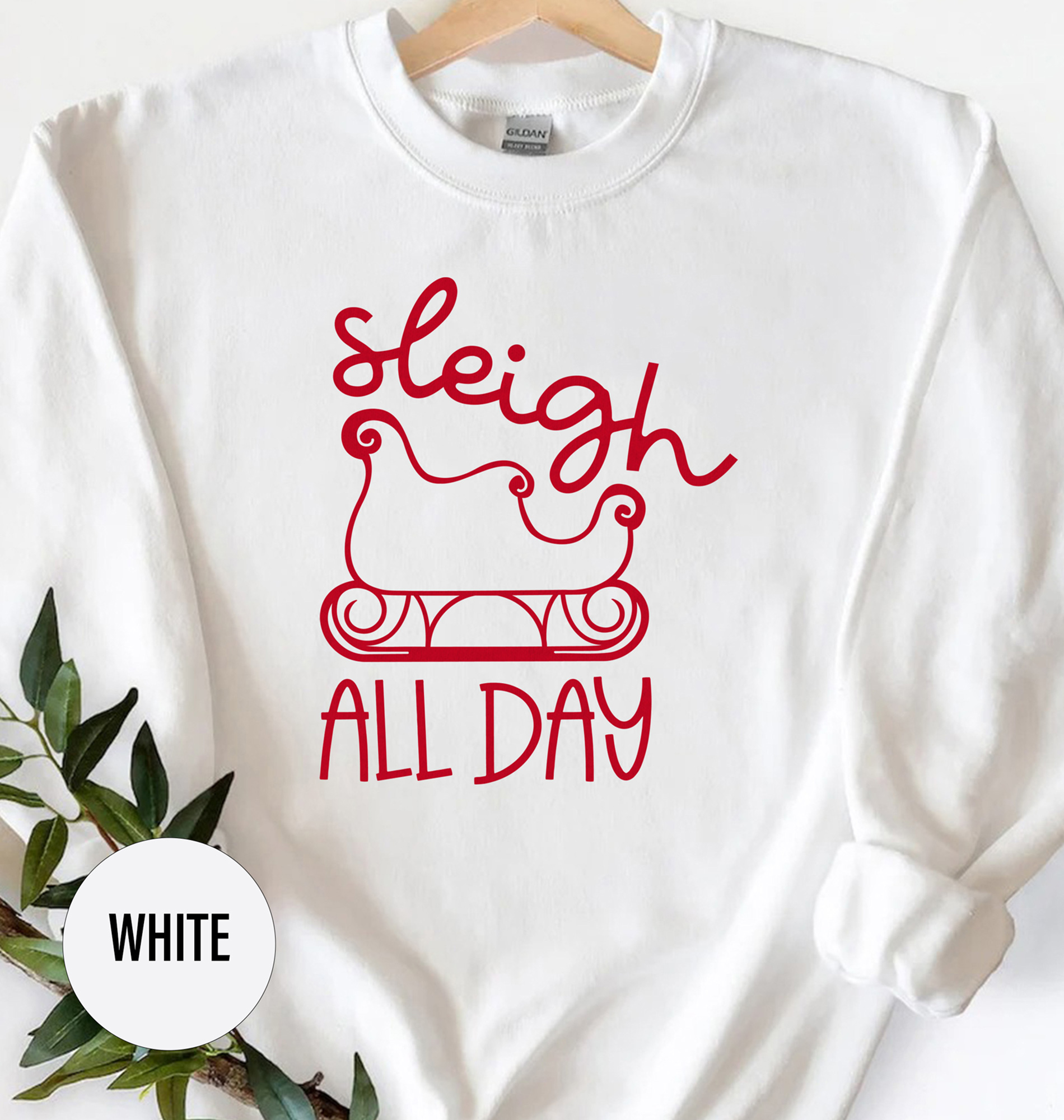 Fun Holiday Sleigh All Day Xmas Tee - Holidayshirts