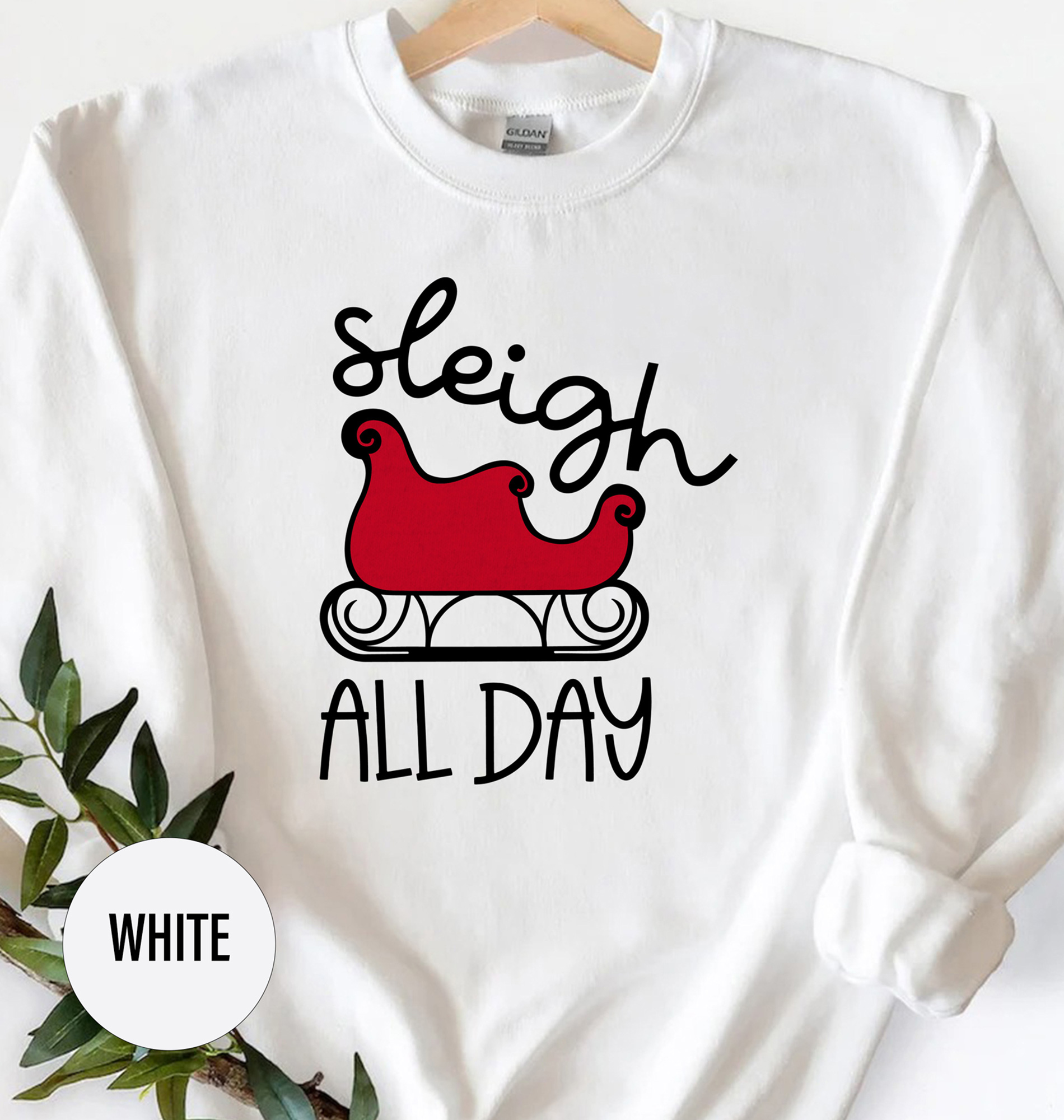 Fun Sleigh Day Holiday Tee - Christmas Shirt