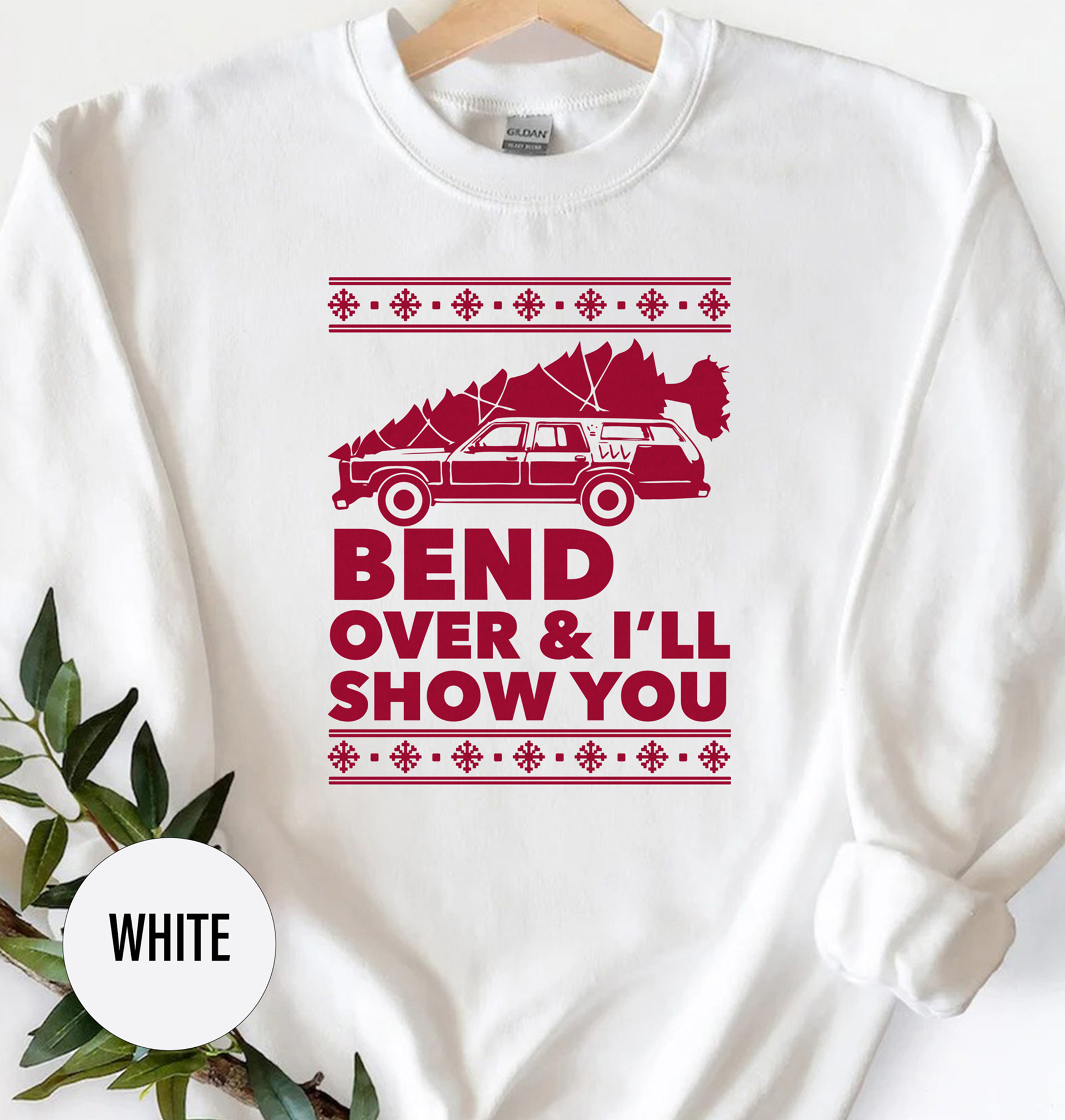 Fun Bend Over Holiday Tee - Christmas Shirt