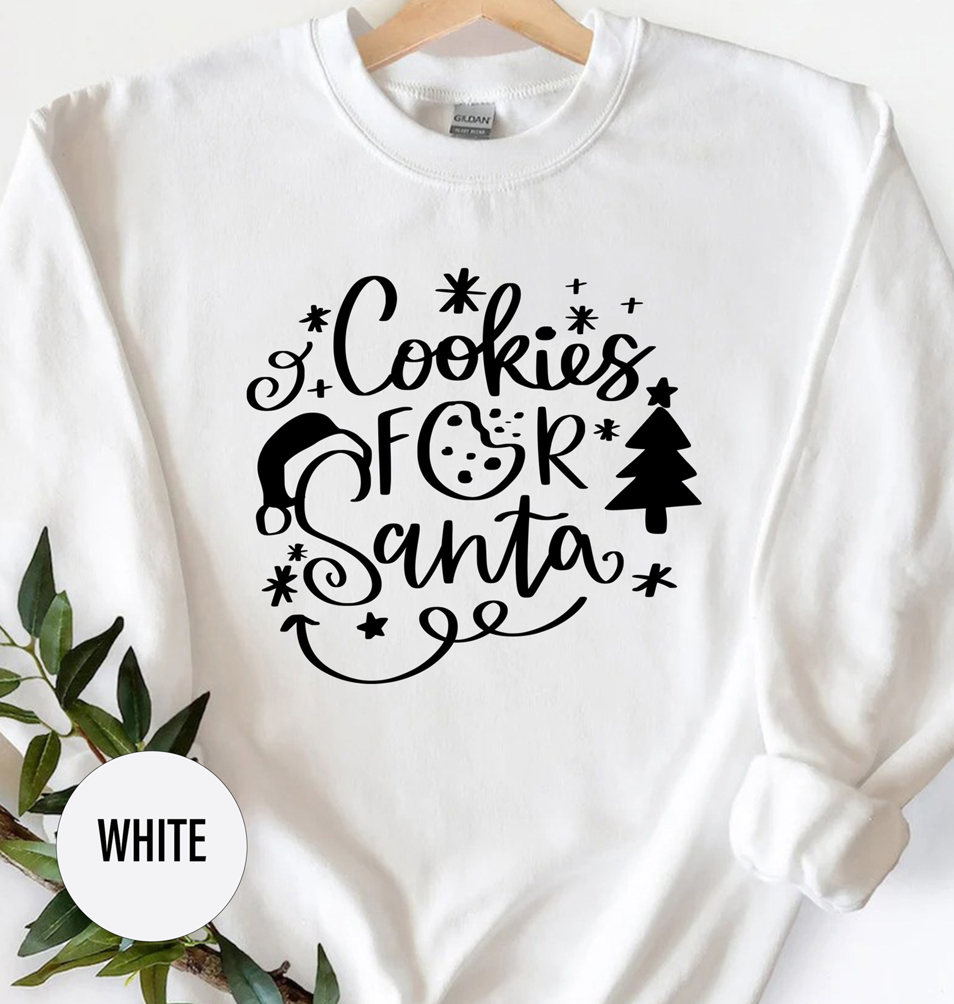 Santa Cookies Festive Tee - Christmas Holiday Shirt