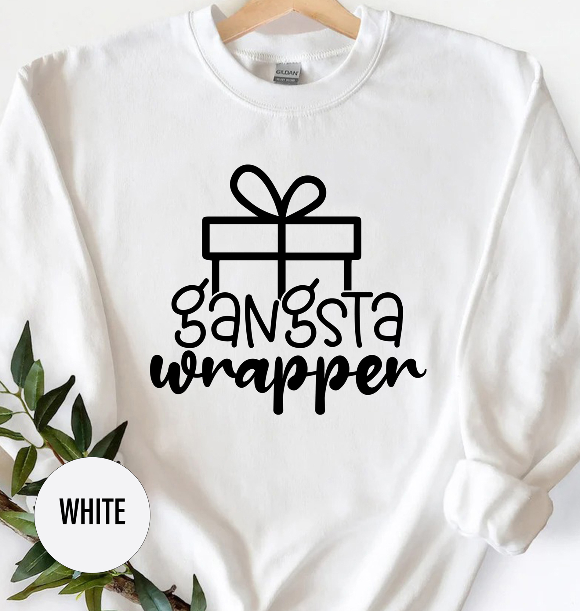 Fun Gangsta Wrapper Holiday Tee - Christmas Shirt