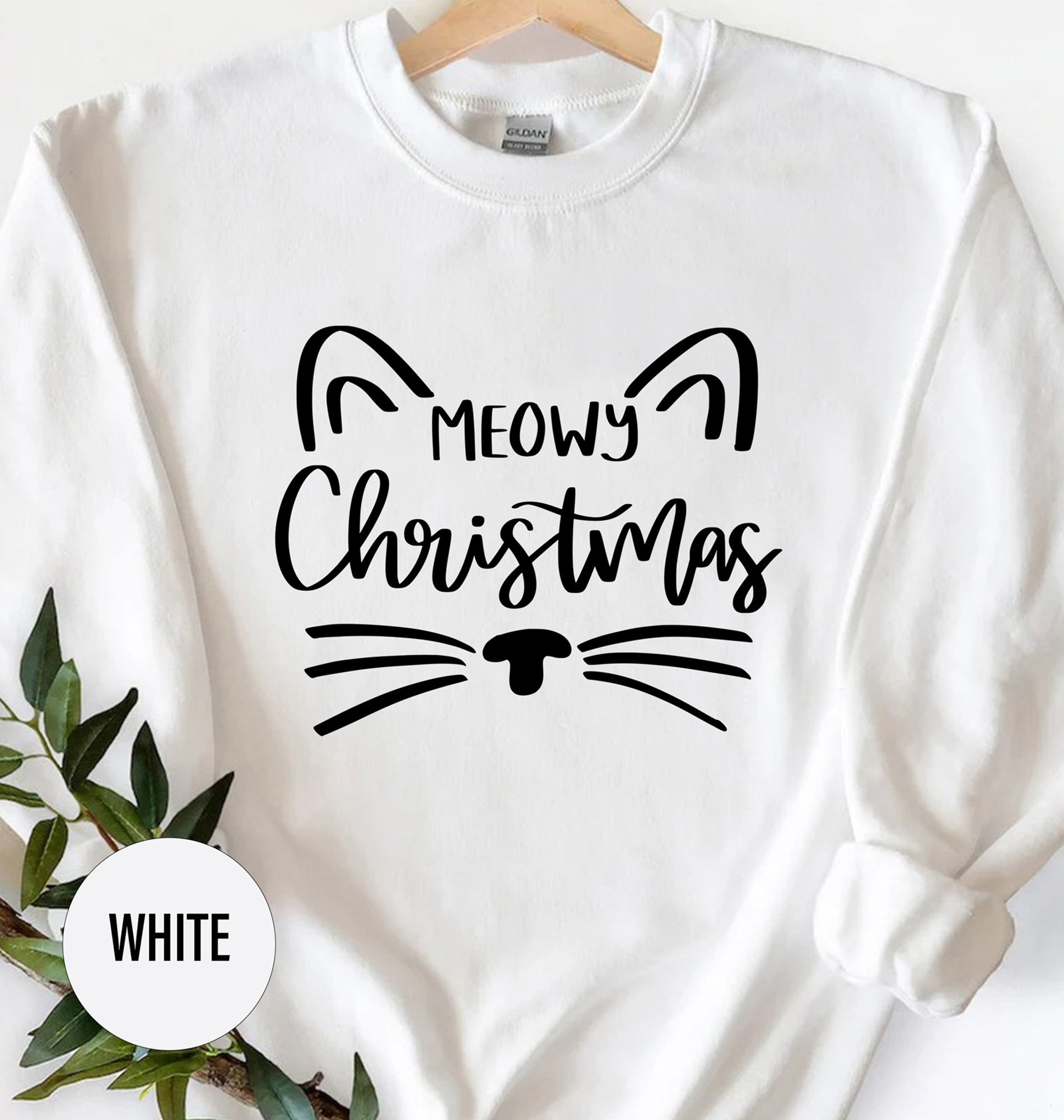 Meowy Christmas Cat Lovers Holiday Tee