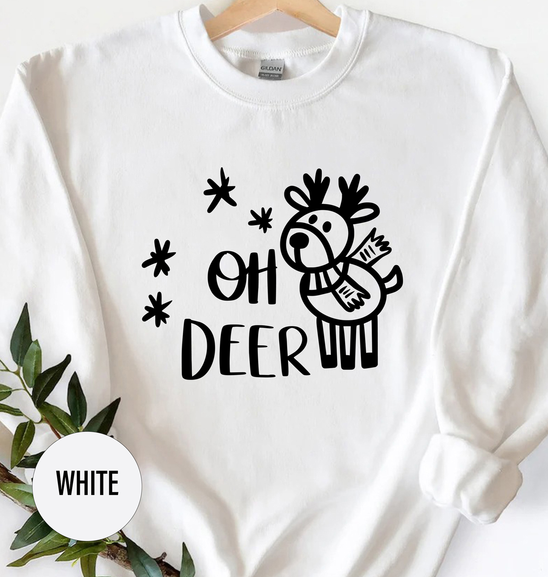 Festive Oh Deer Holiday T-shirt - Christmas Apparel