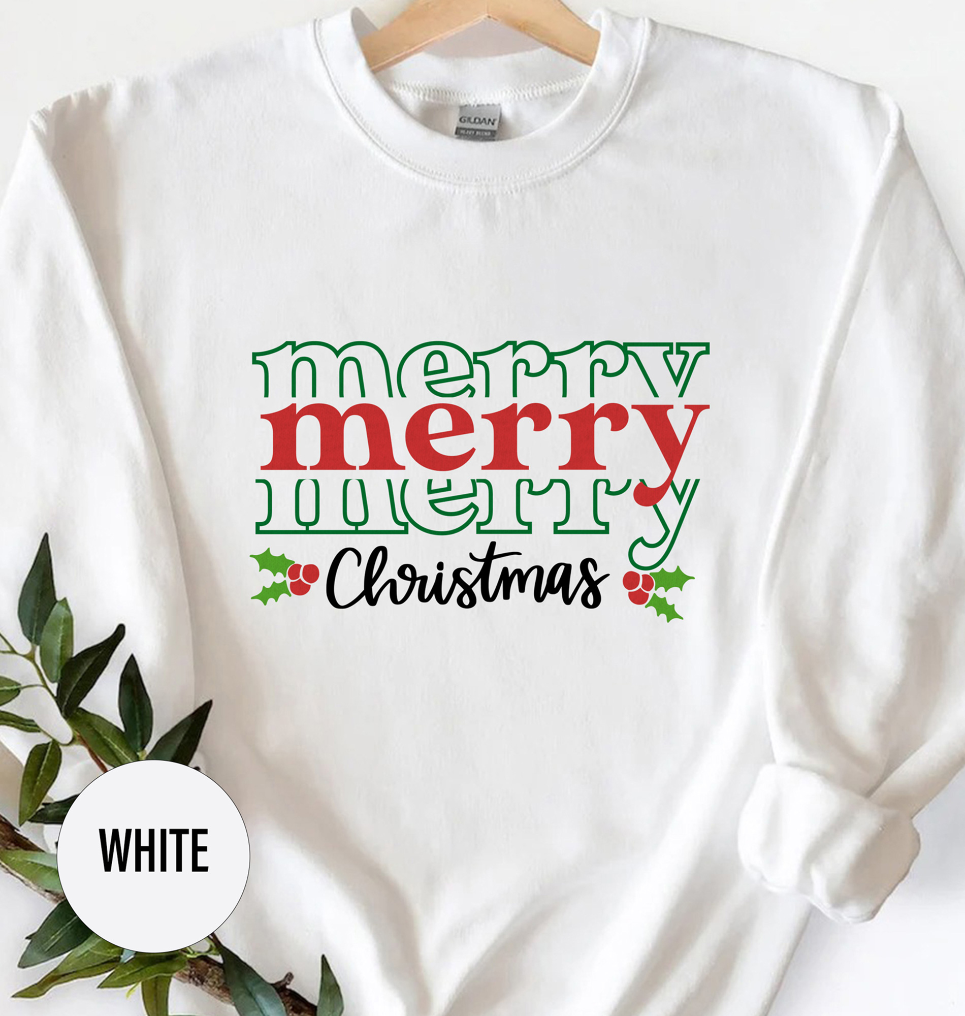 Festive Merry Christmas Holiday Tee - Holidayshirts