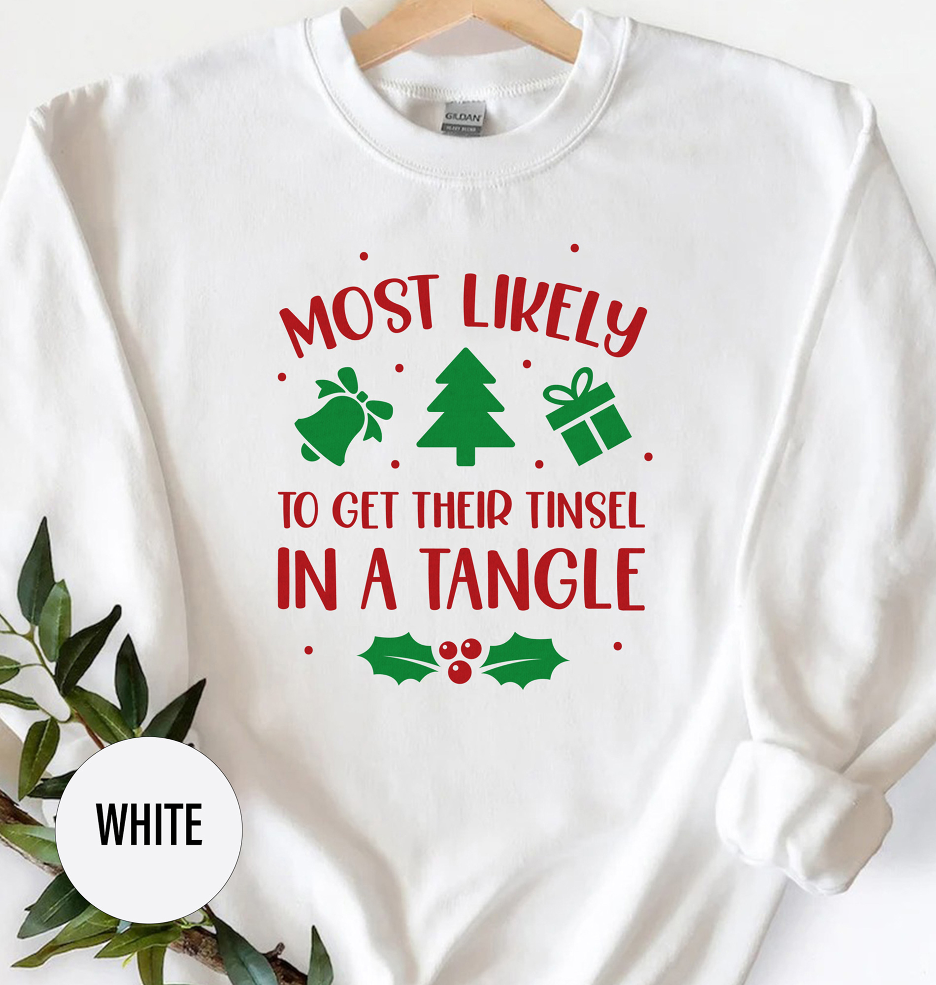 Festive Tinsel Tangle Holiday Tee From Holidayshirts