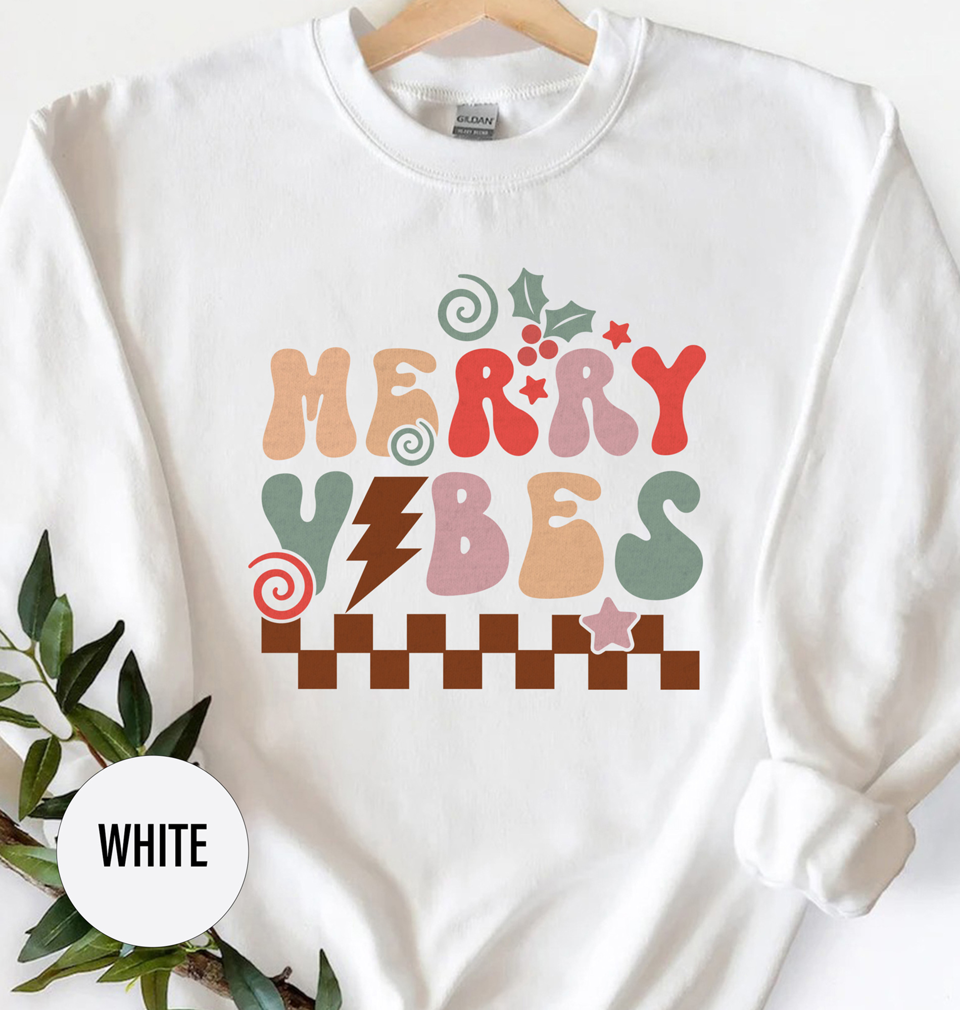 Merry Vibes Holiday Tee - Christmas Shirt