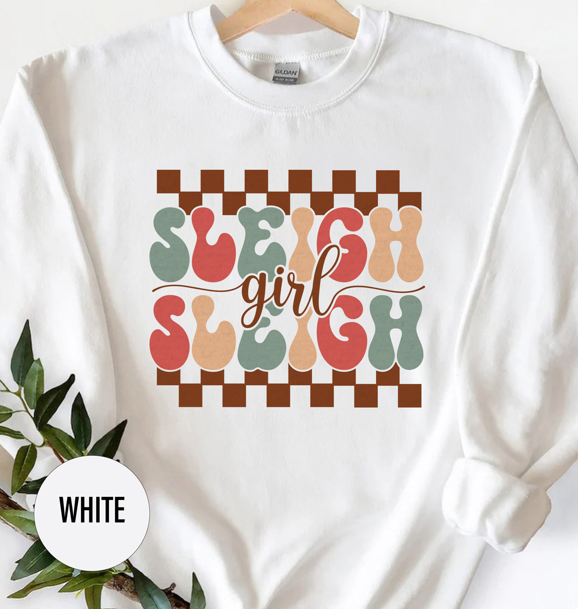 Chic Sleigh Girl Holiday Tee - Christmas Tshirt