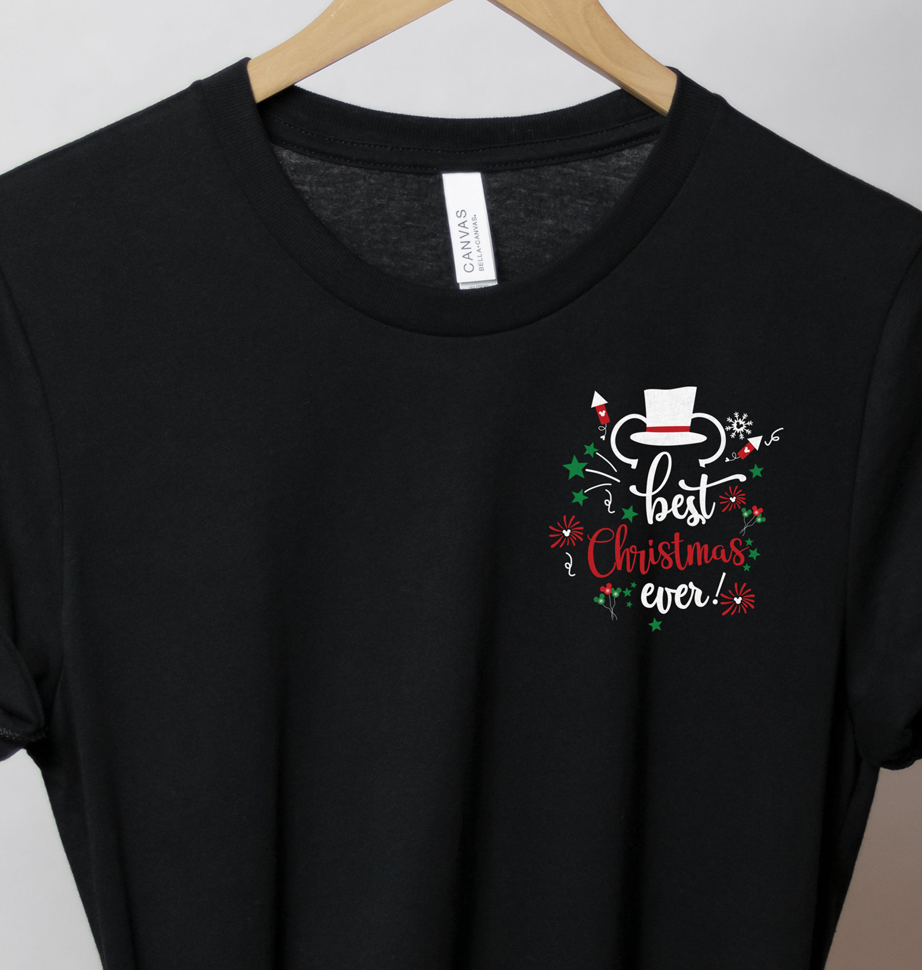 Disney Holiday T-shirt With Christmas Hat - Best Gift