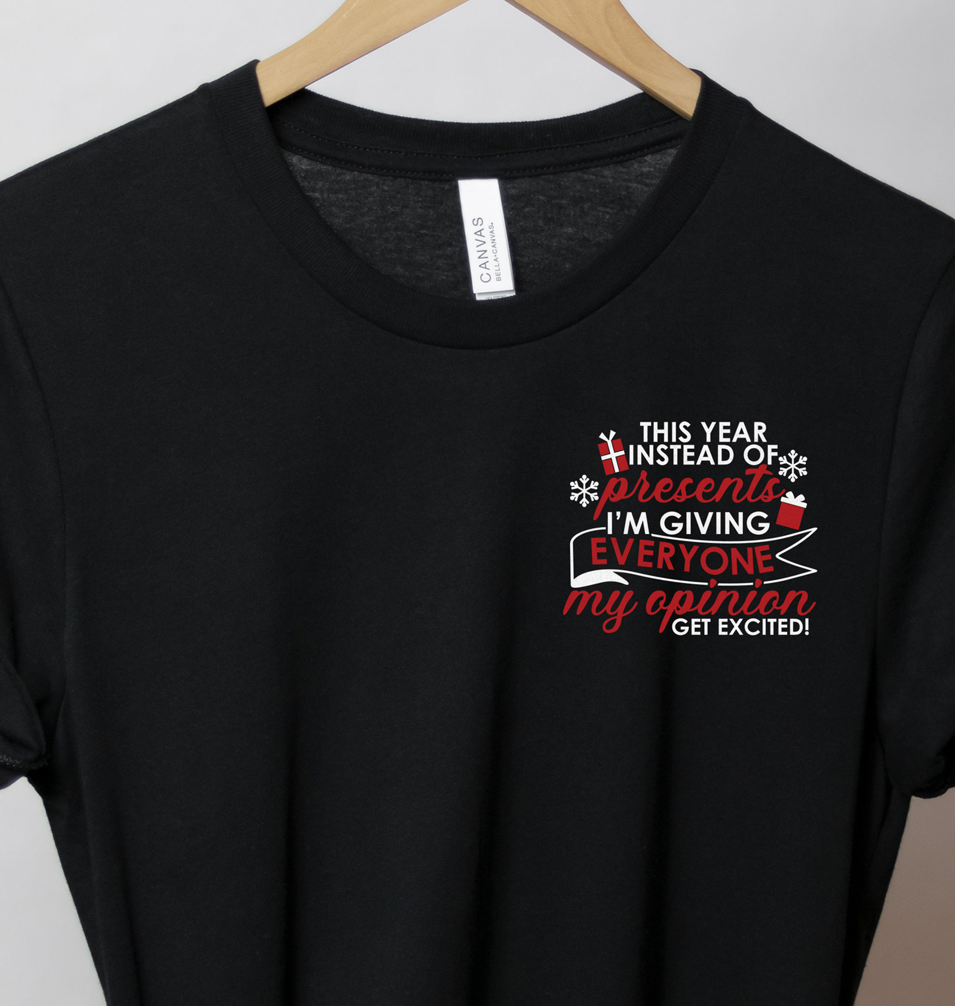 Chic My Opinion Xmas Tee - Festive Holiday Apparel