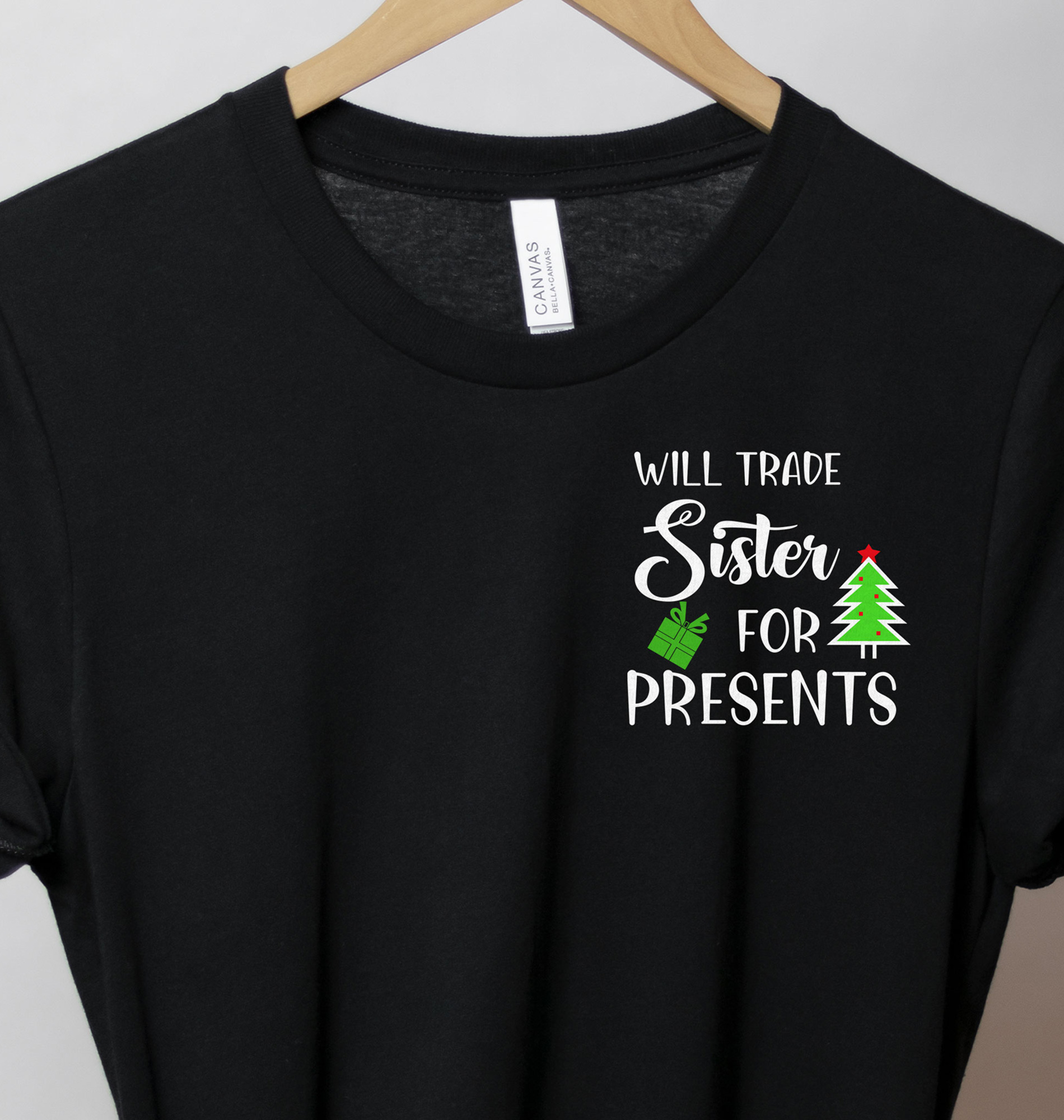 Funny 'trade Sister For Gifts' Christmas Tee