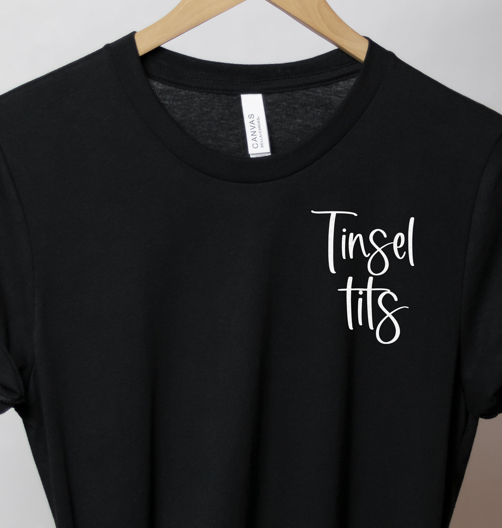 Festive Tinsel Tits Holiday Tee - Christmas Shirt