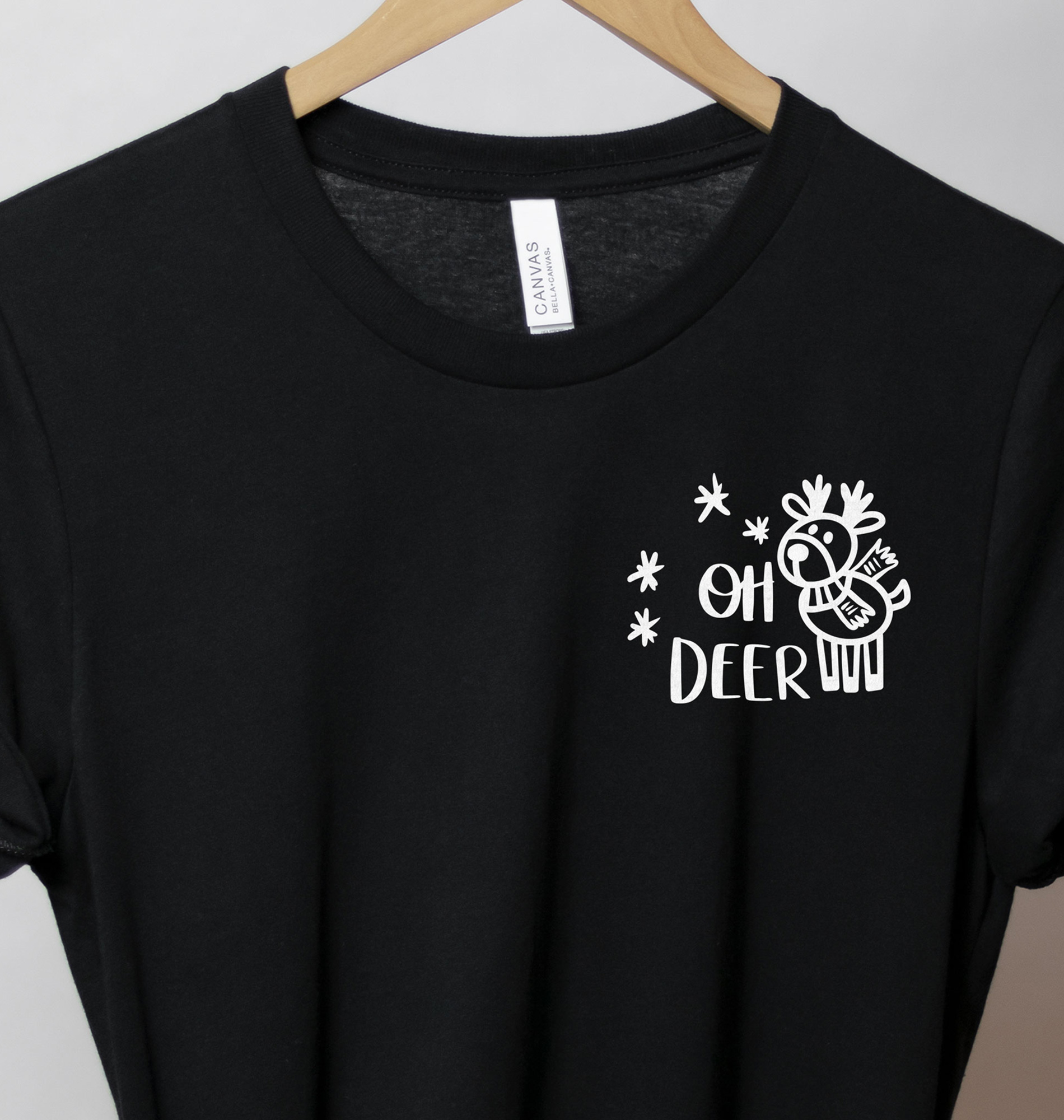Festive Oh Deer Holiday T-shirt - Christmas Apparel