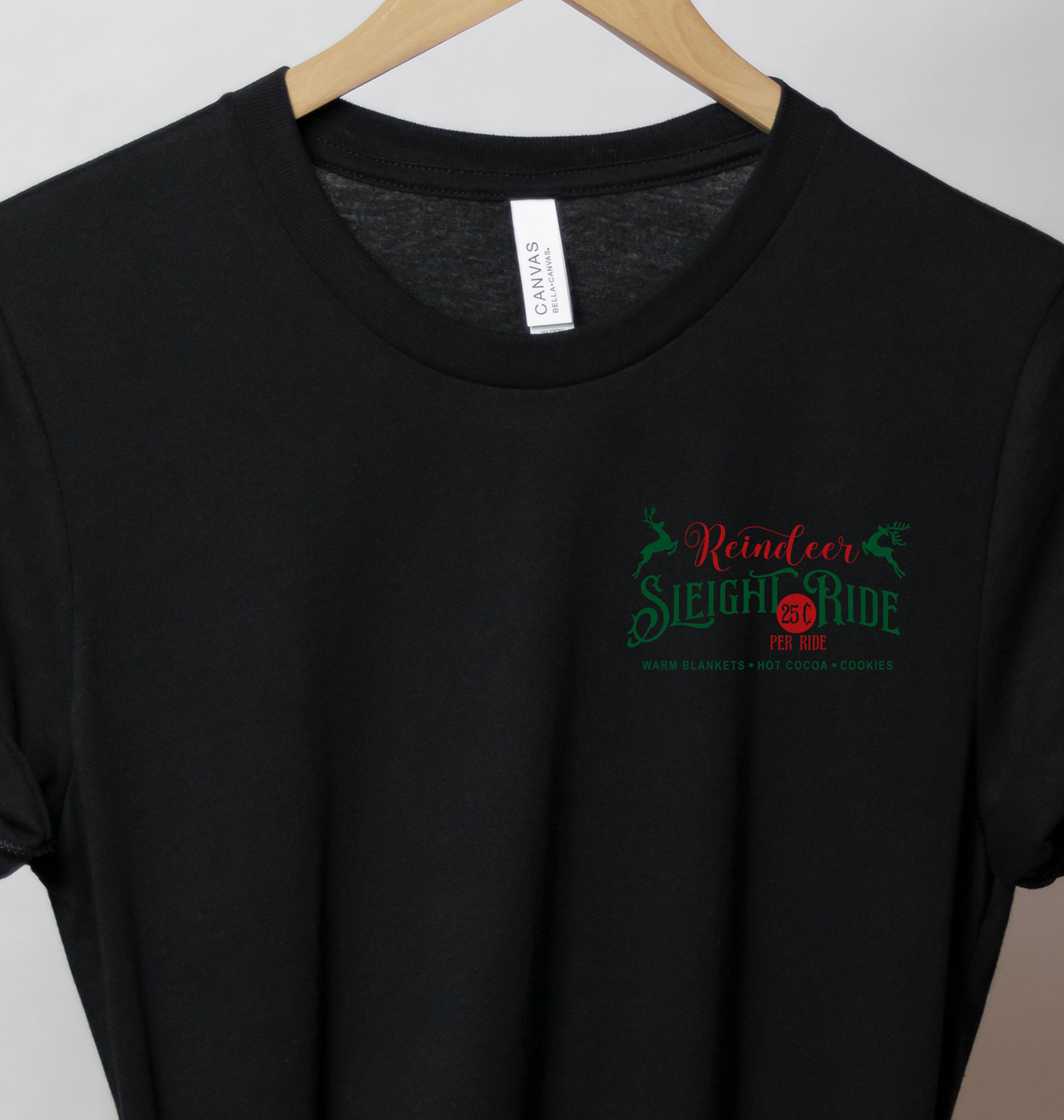 Festive Reindeer Holiday Tee - Christmas Shirt