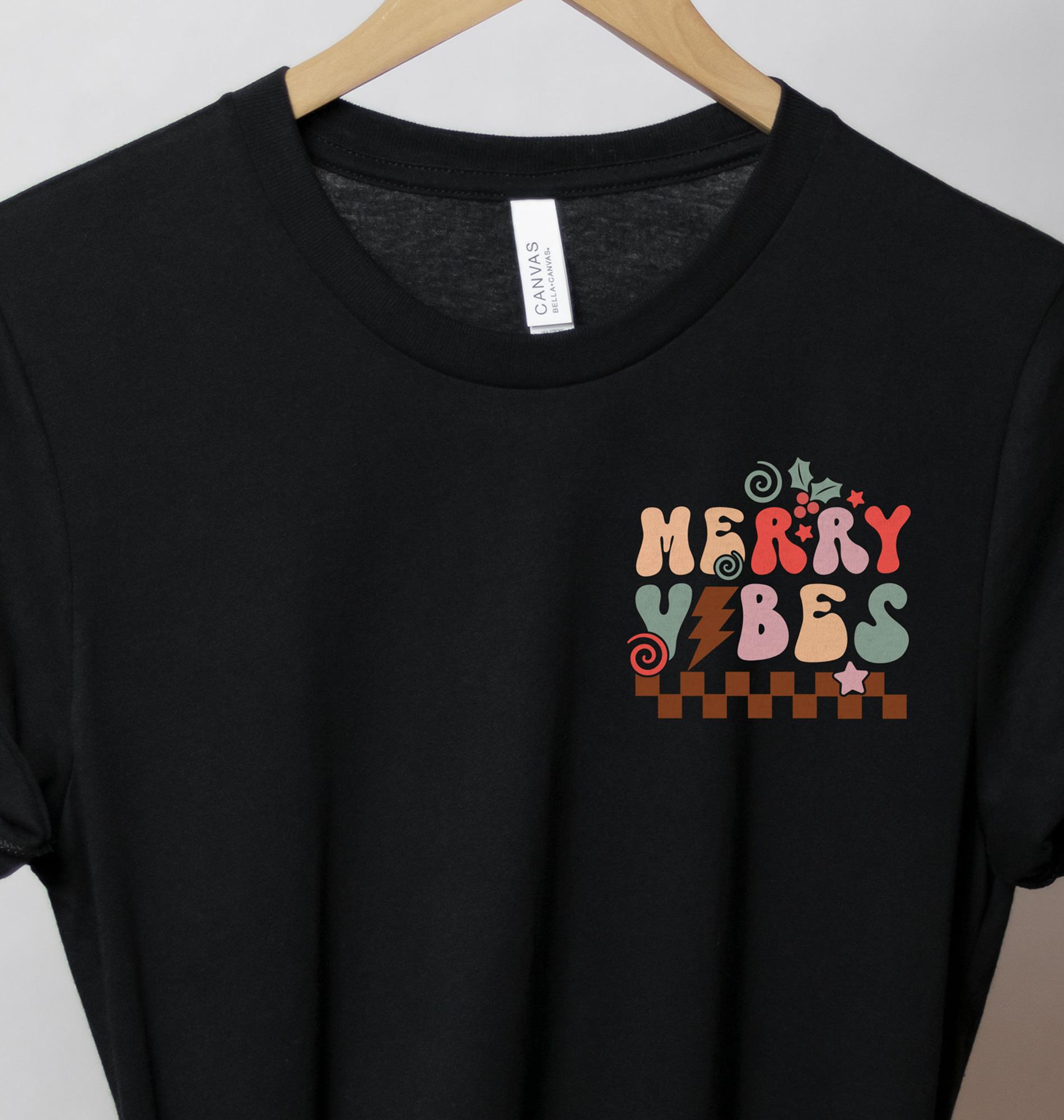 Merry Vibes Holiday Tee - Christmas Shirt