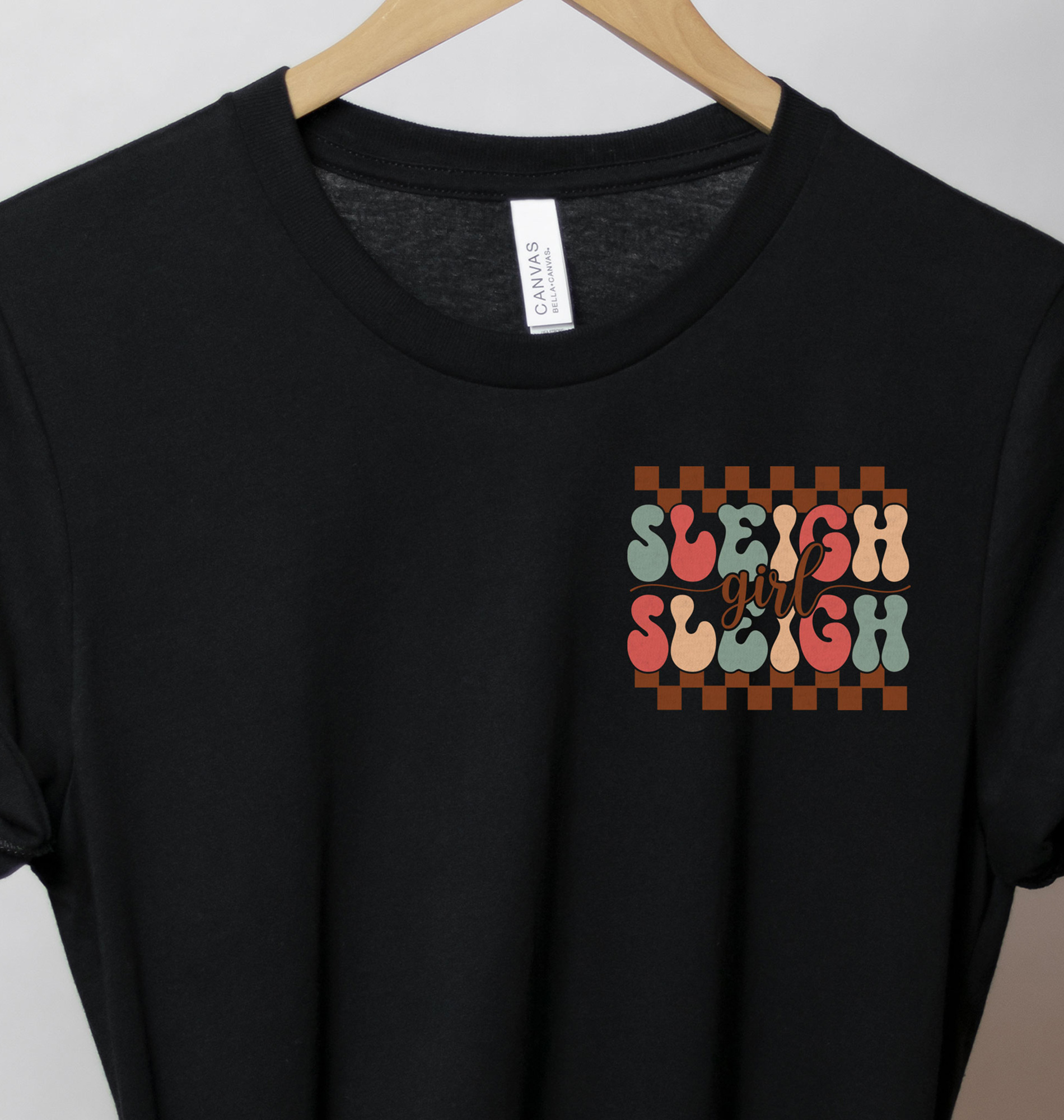 Chic Sleigh Girl Holiday Tee - Christmas Tshirt