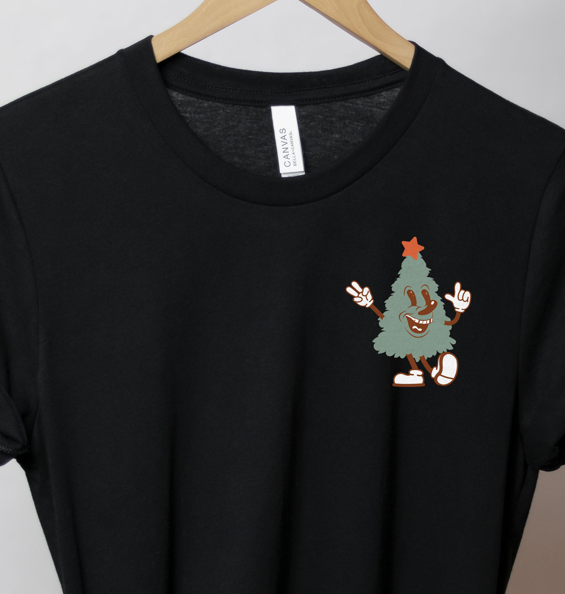 Xmas Holiday Tee: Tree With Mouth Design