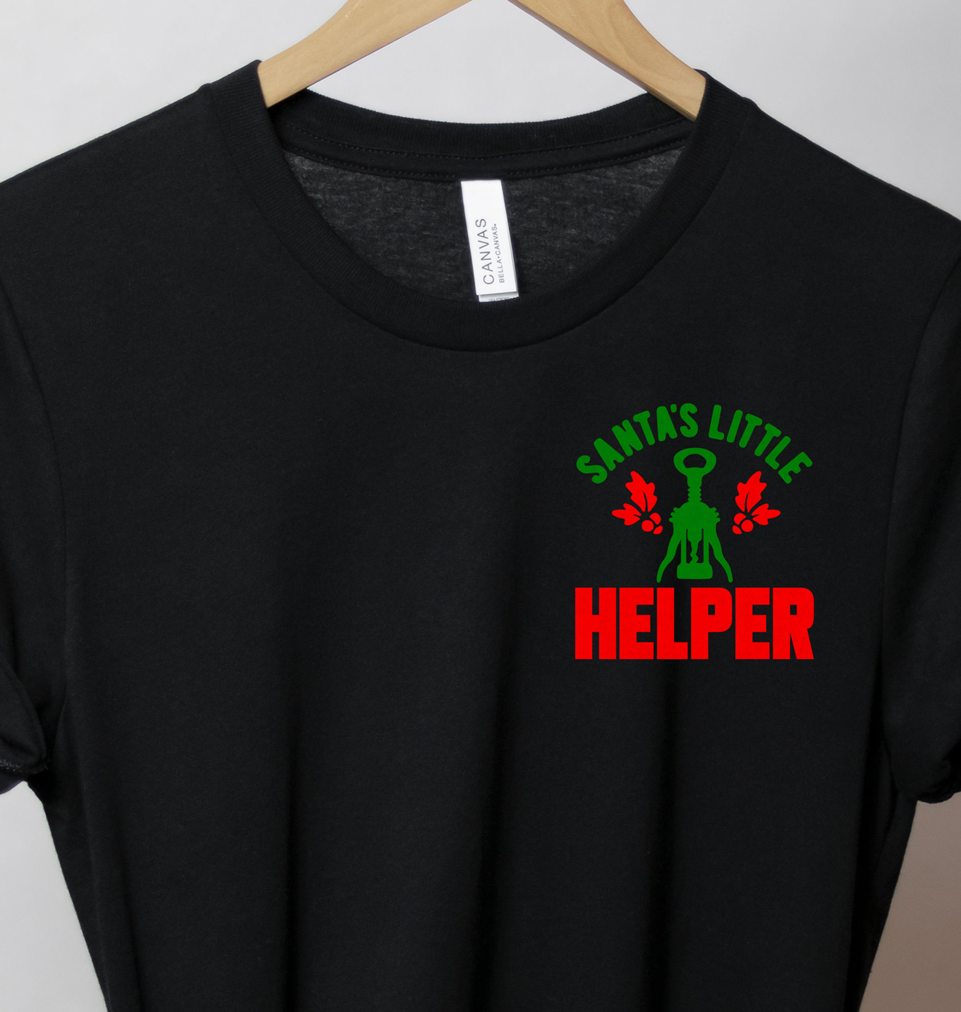 Santa's Holiday Wine Lover Tee - Xmas Tshirt
