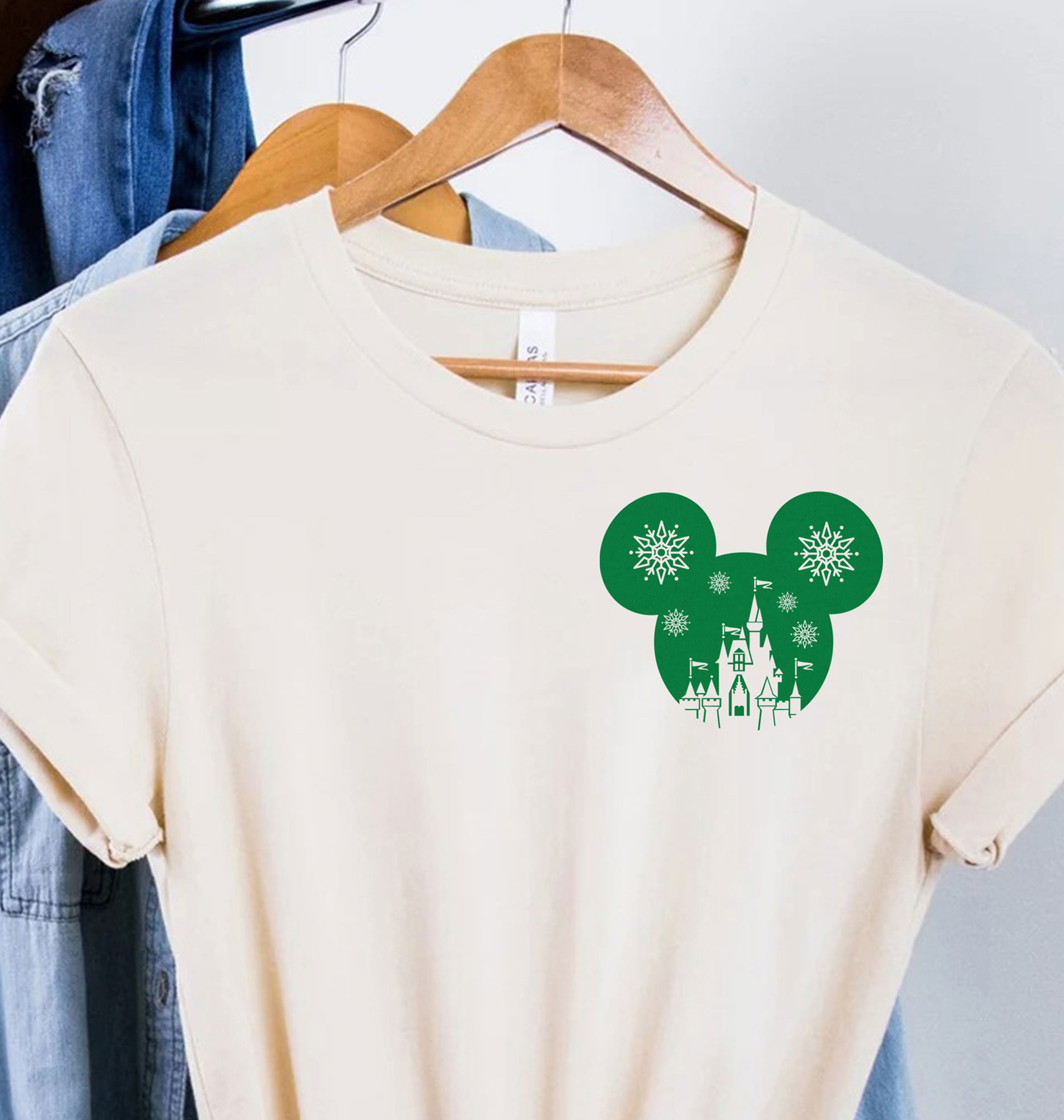 Disney Christmas Mickey Castle Holiday Tee