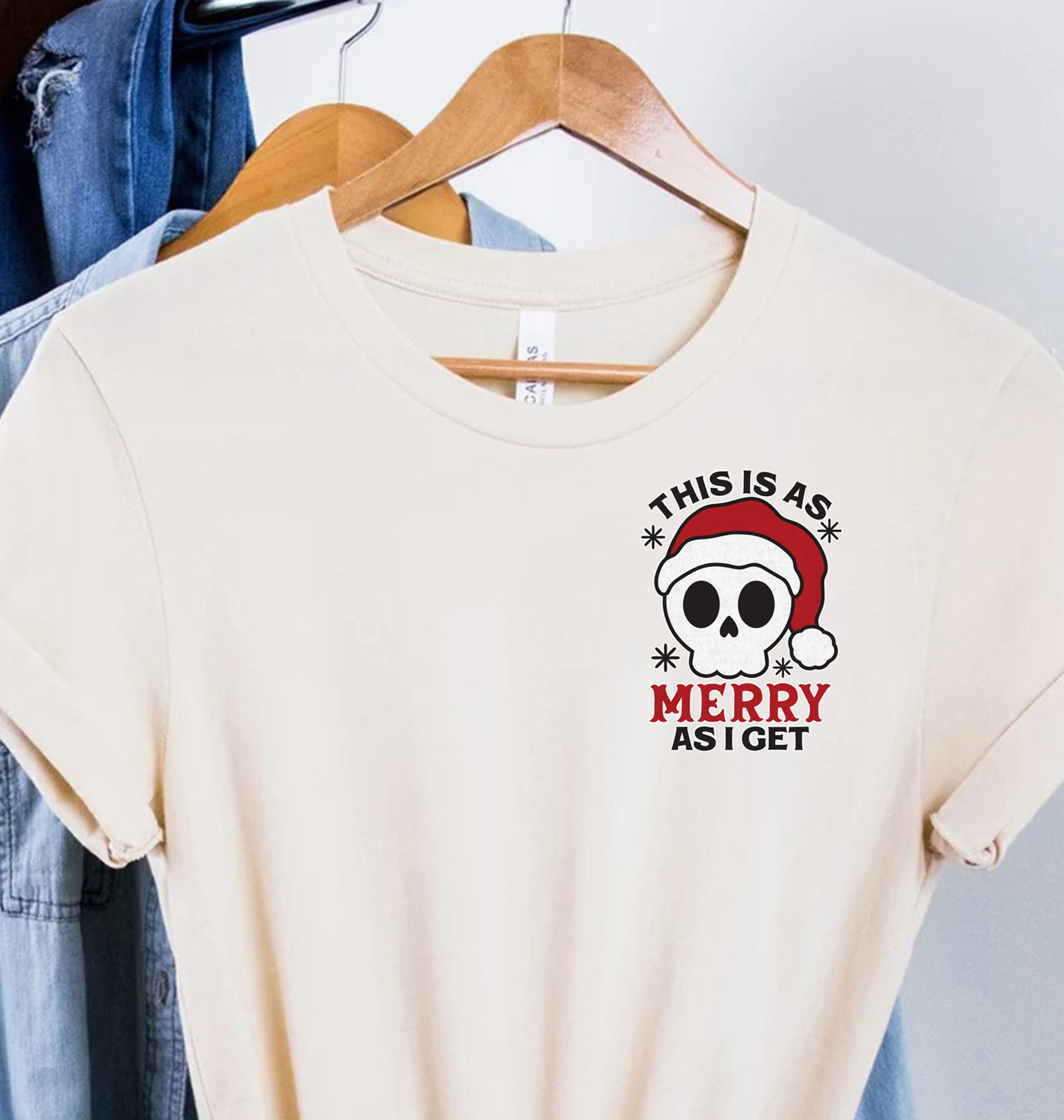 Skull Christmas Tee: Unique Holiday Festive Shirt