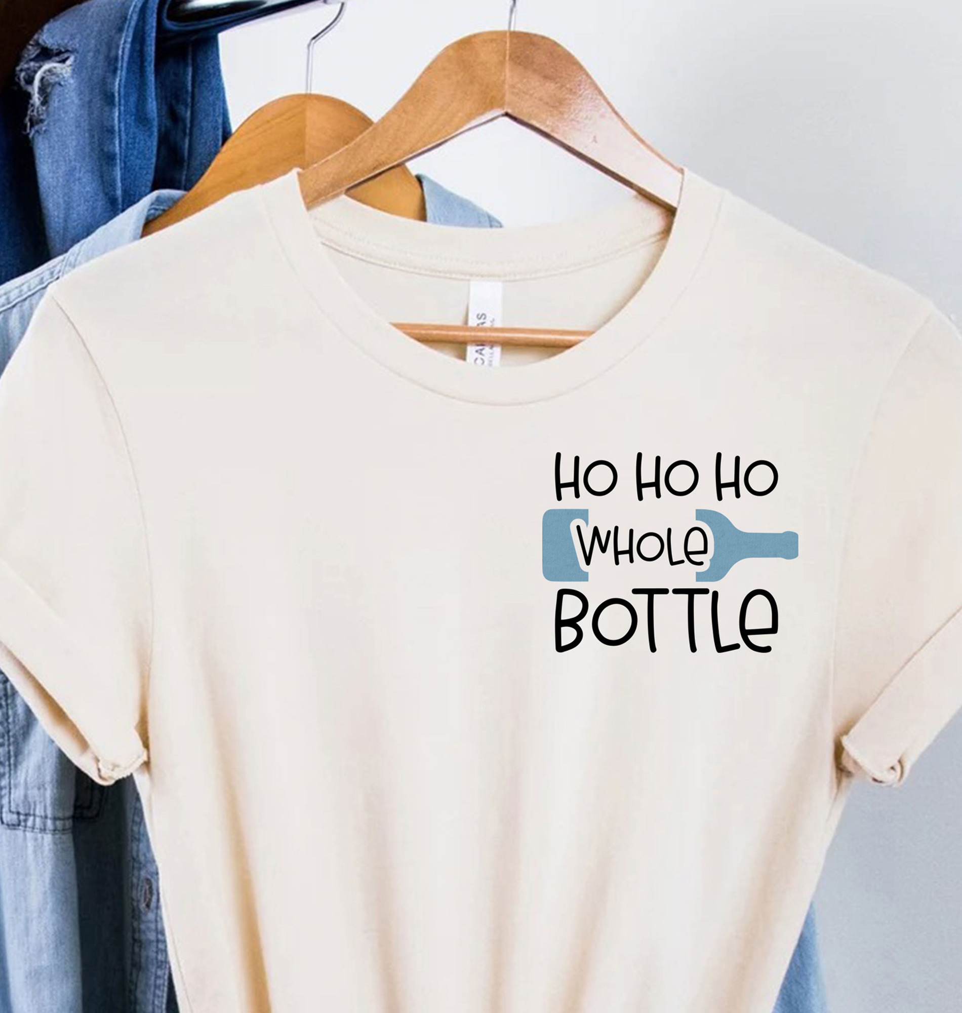 Whole Bottle Xmas Tee - Holiday Fun Shirt