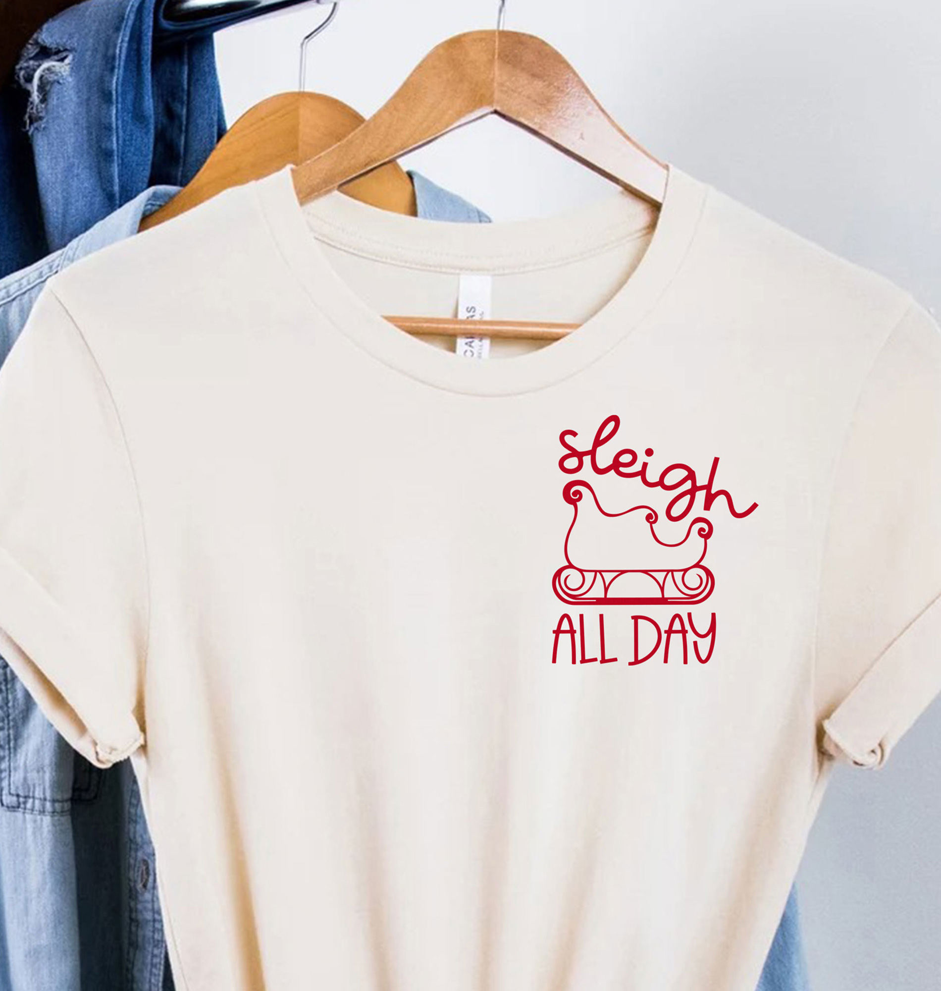 Fun Holiday Sleigh All Day Xmas Tee - Holidayshirts