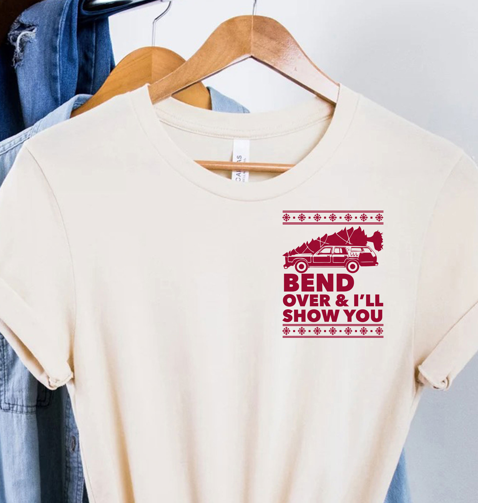 Fun Bend Over Holiday Tee - Christmas Shirt