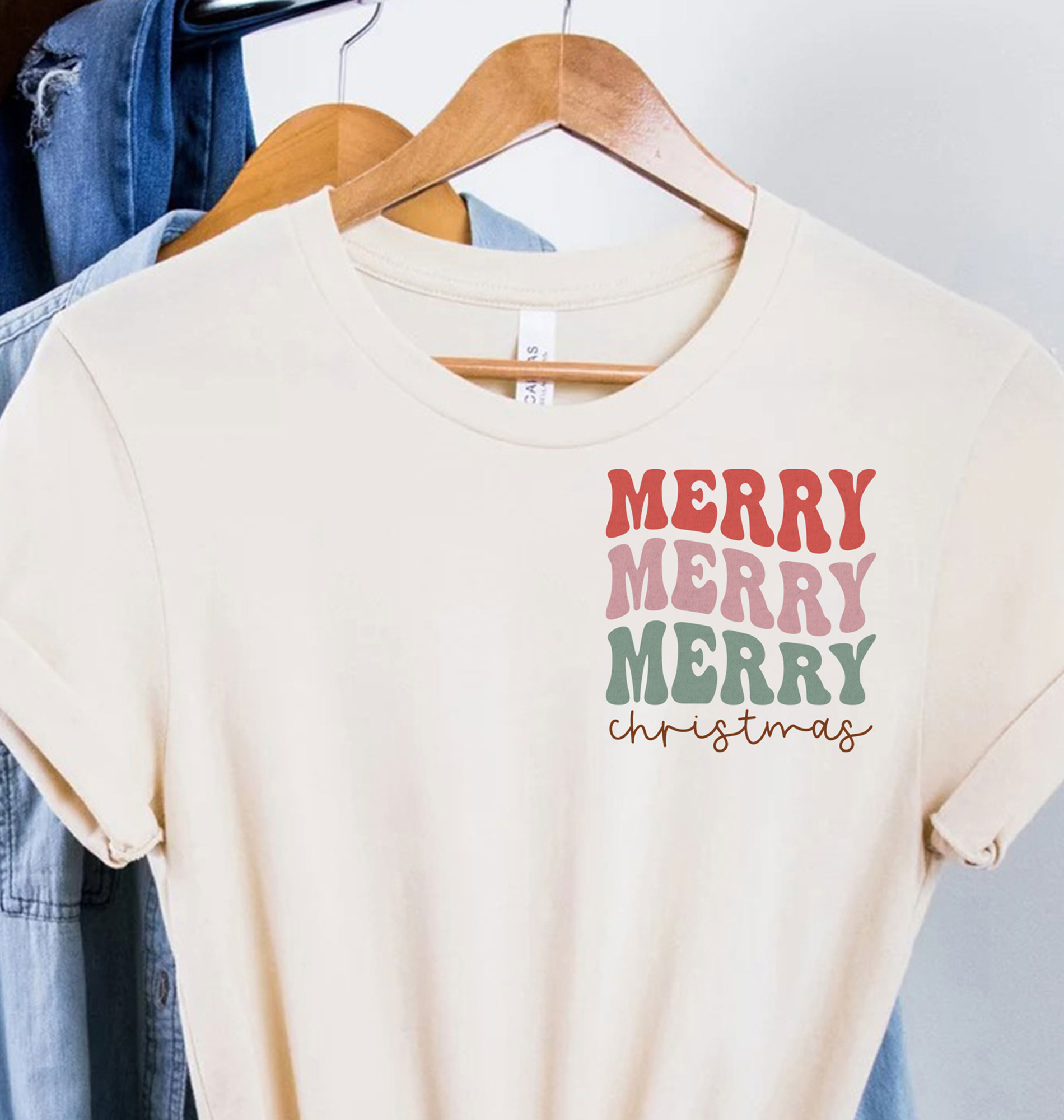 Festive Merry Christmas Holiday Tee - Holidayshirts