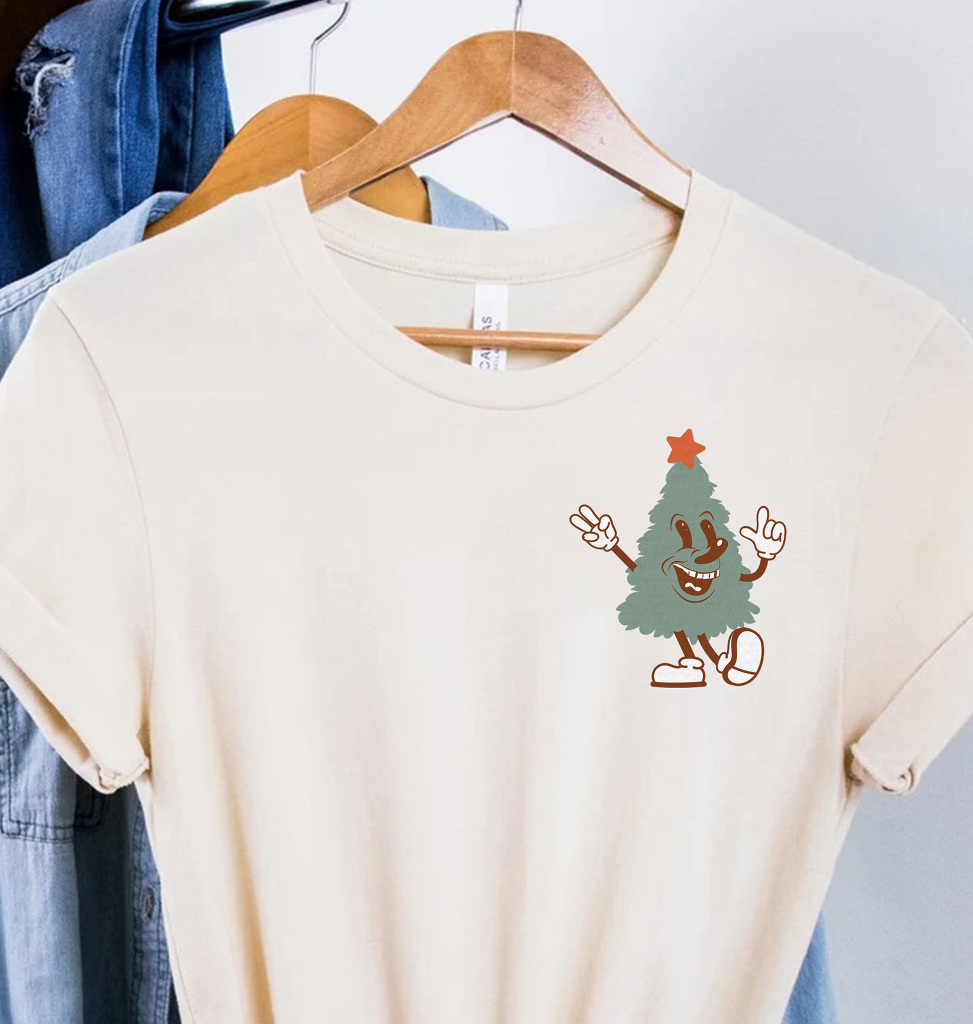 Xmas Holiday Tee: Tree With Mouth Design