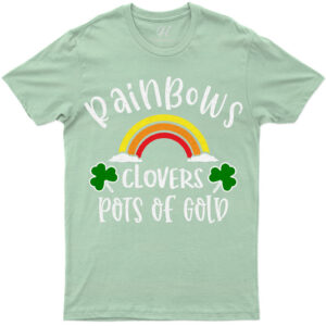 Rainbow Clovers St. Patrick's Day T Shirt