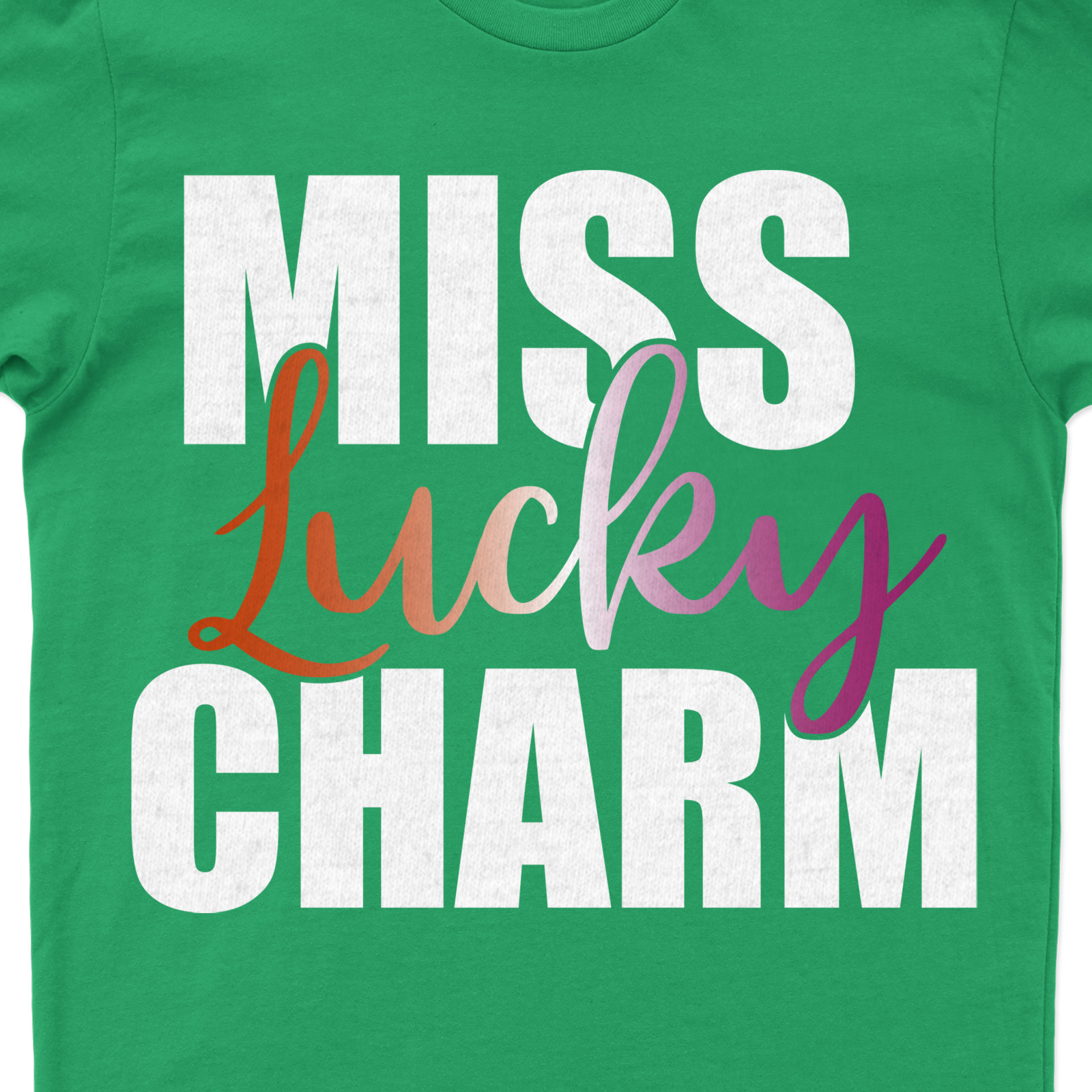 Sunset Miss Lucky Charm St. Patrick's Day T Shirt