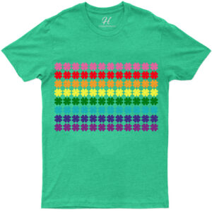 Classic Rainbow Four Leaf Clover T St. Patrick's Day T Shirt