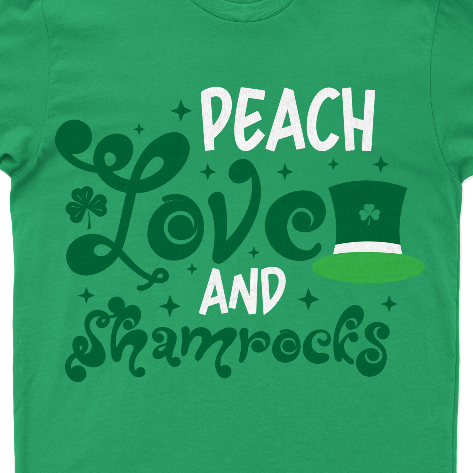 Peach Love And Shamrocks St. Patrick's Day T Shirt