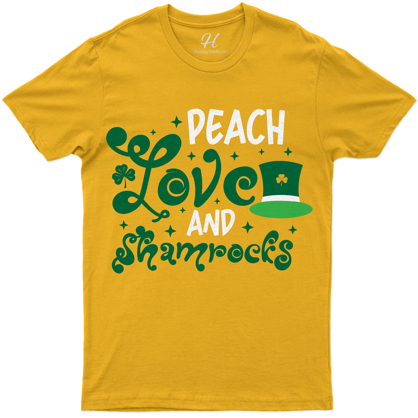 Peach Love And Shamrocks St. Patrick's Day T Shirt