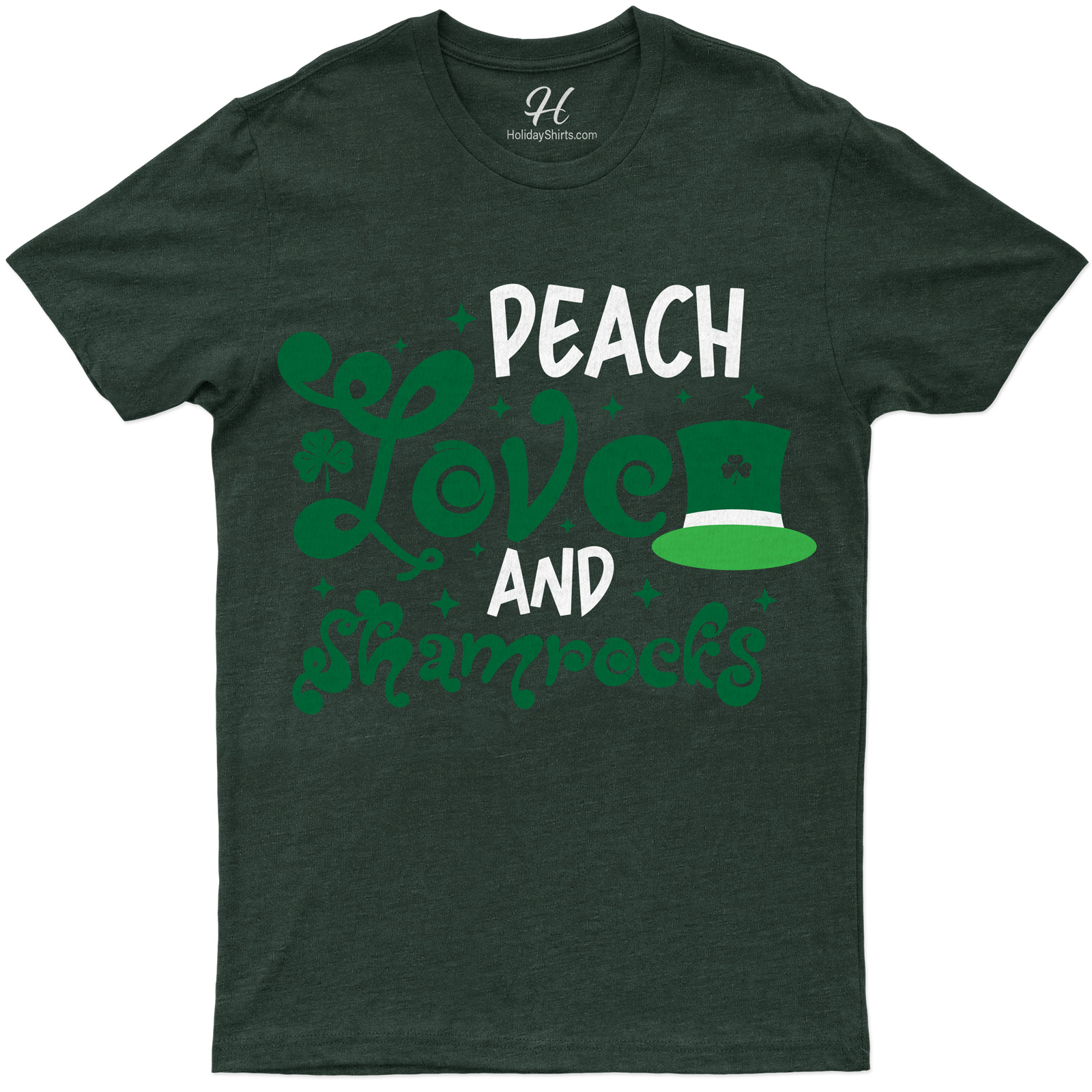 Peach Love And Shamrocks St. Patrick's Day T Shirt