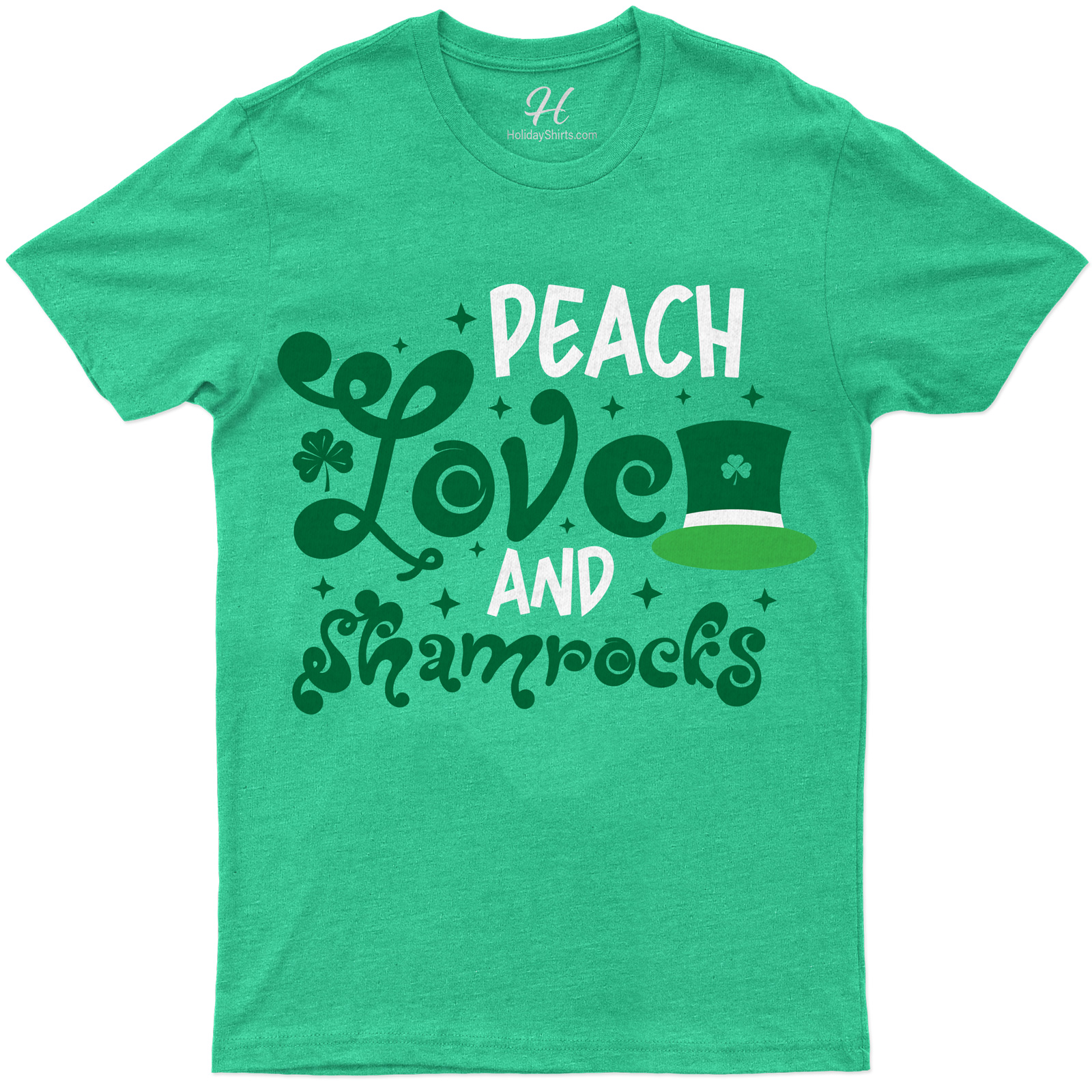 Peach Love And Shamrocks St. Patrick's Day T Shirt