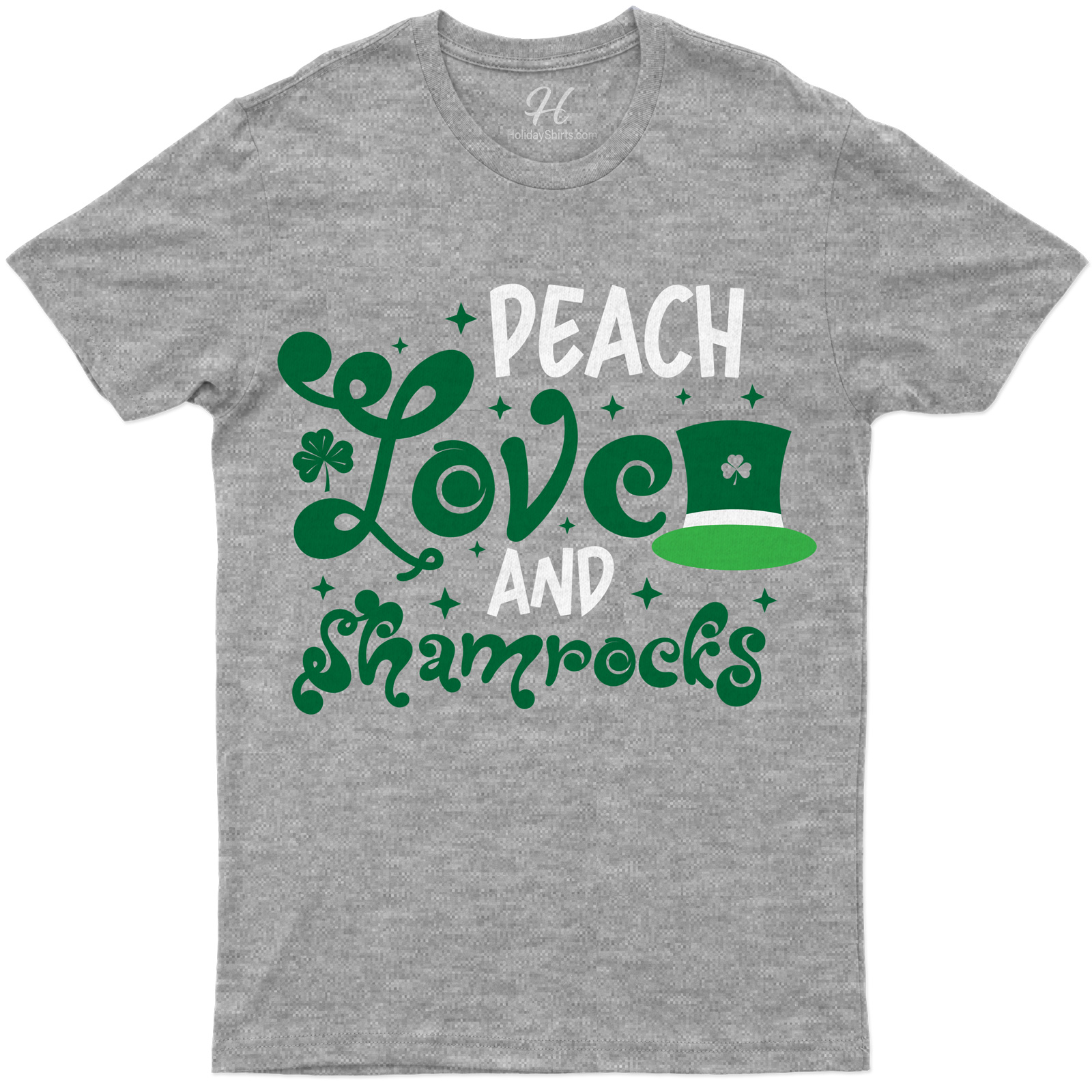 Peach Love And Shamrocks St. Patrick's Day T Shirt