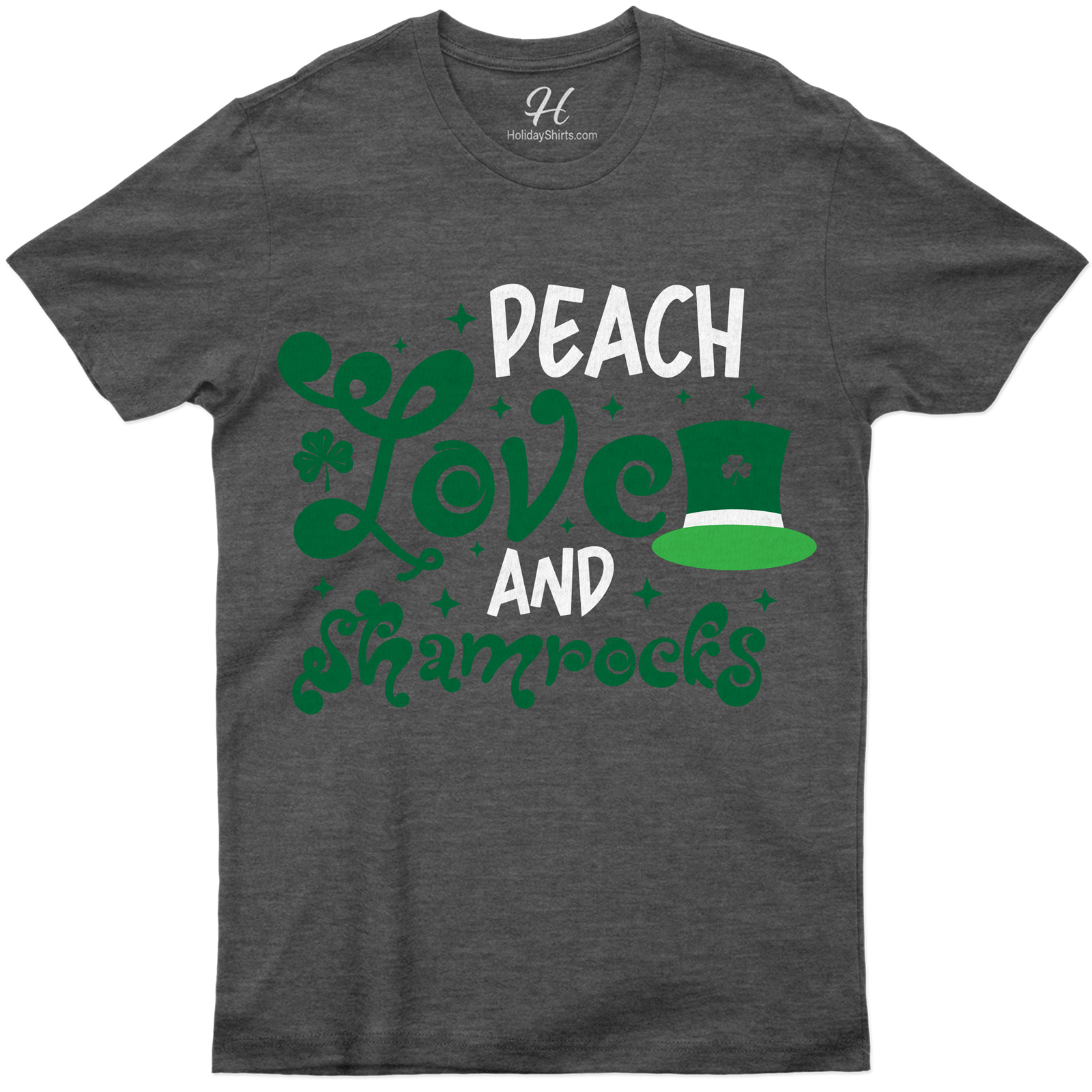 Peach Love And Shamrocks St. Patrick's Day T Shirt