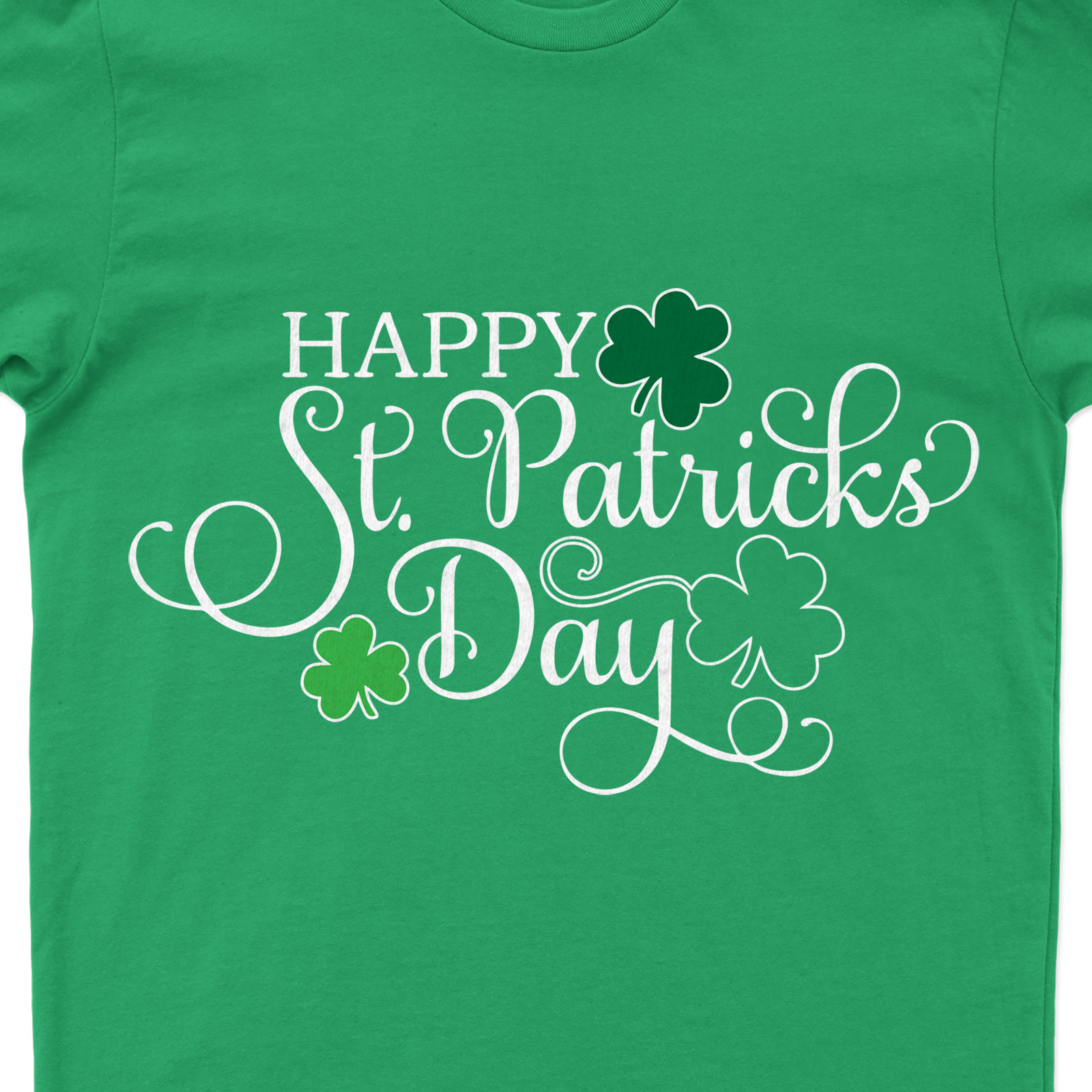 Happy St. Patricks Day Three Clovers Tee St. Patrick's Day T Shirt