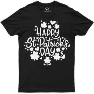 Happy St. Patricks Day Hearts And Clovers St. Patrick's Day T Shirt