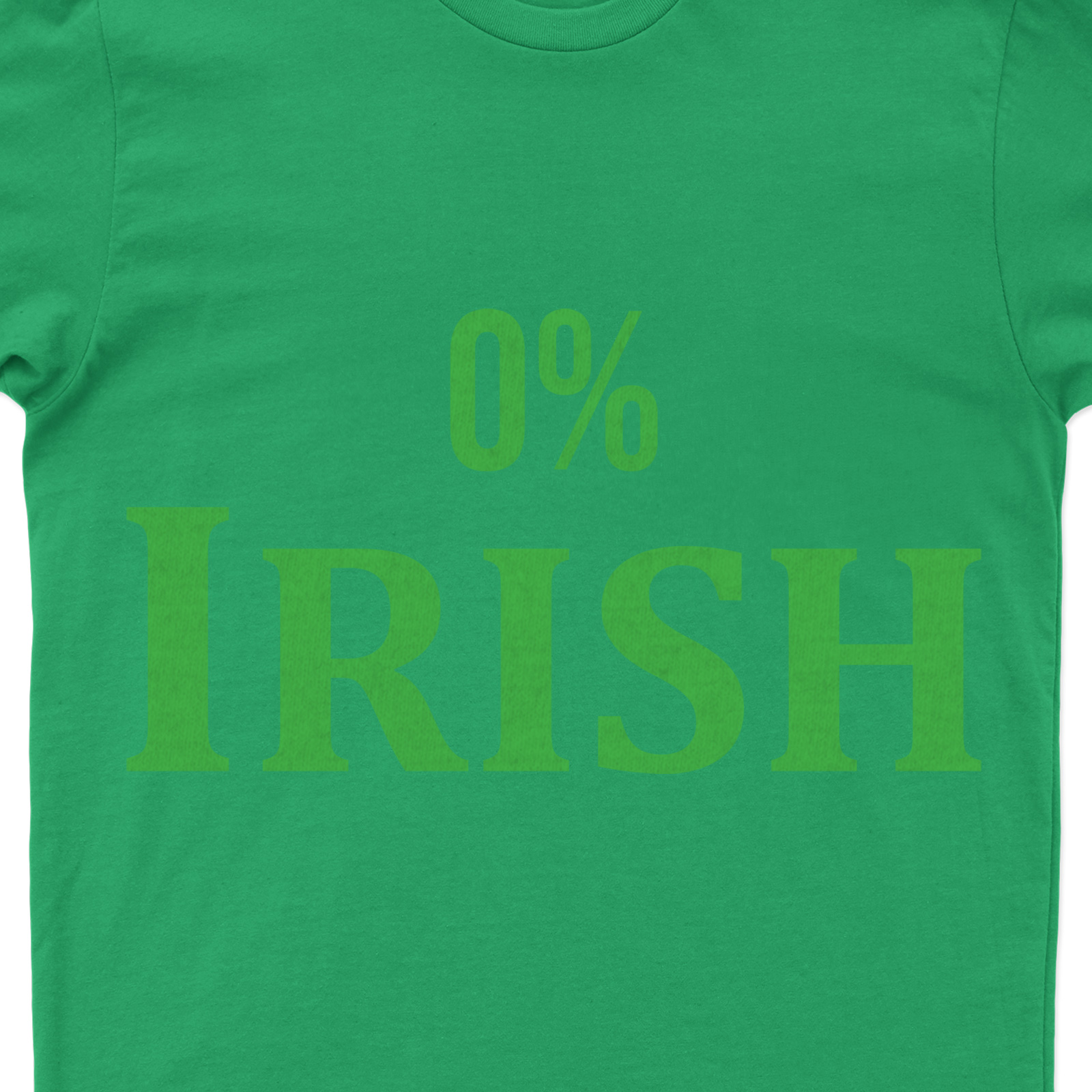 Green 0% Irish Funny St. Patrick's Day T-shirt