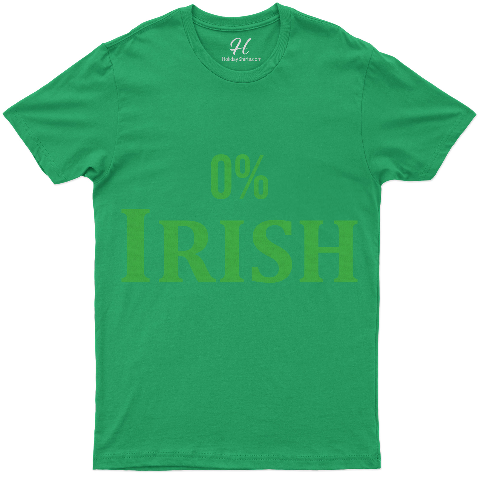 Green 0% Irish Funny St. Patrick's Day T-shirt