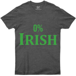Green 0% Irish Funny St. Patrick's Day T-shirt