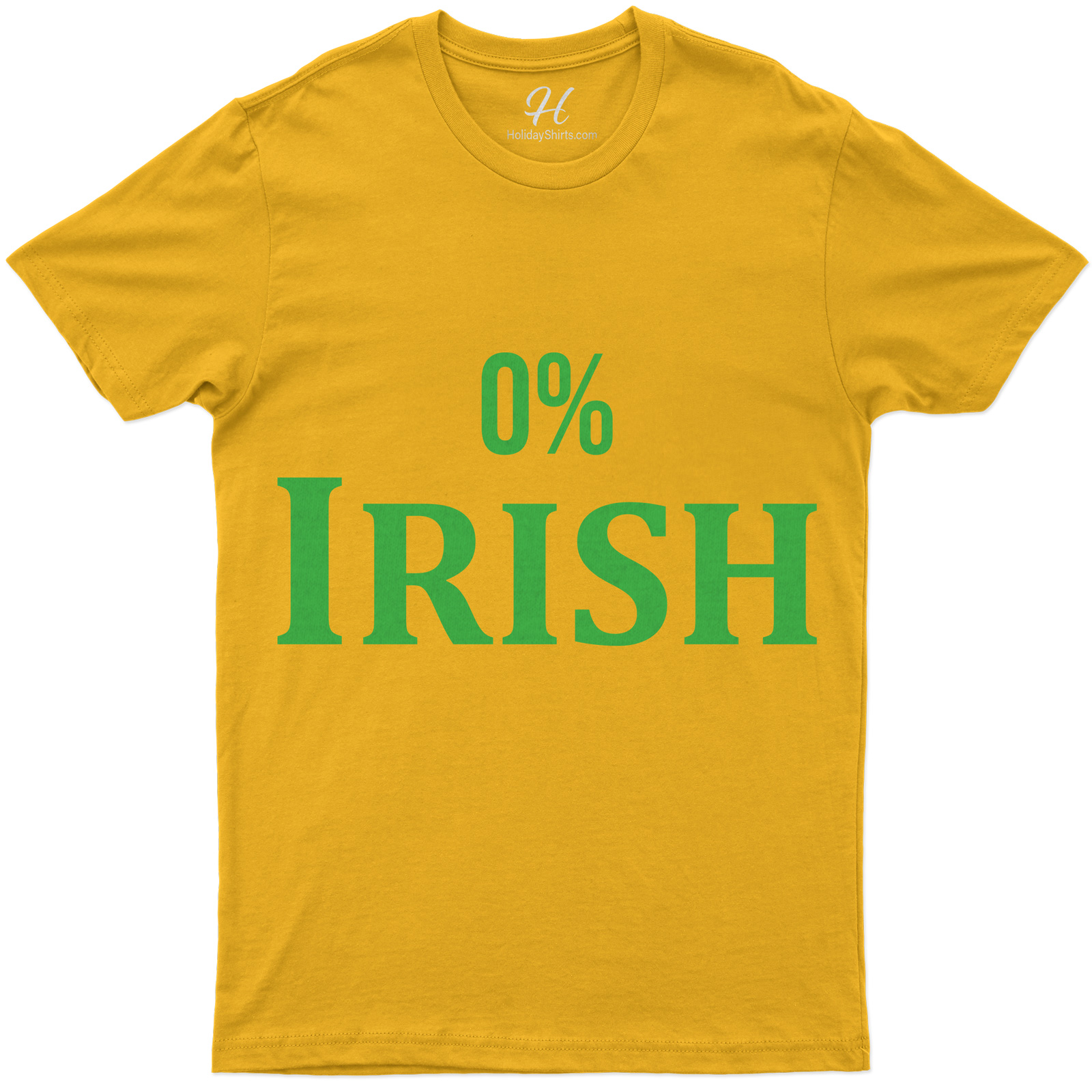 Green 0% Irish Funny St. Patrick's Day T-shirt