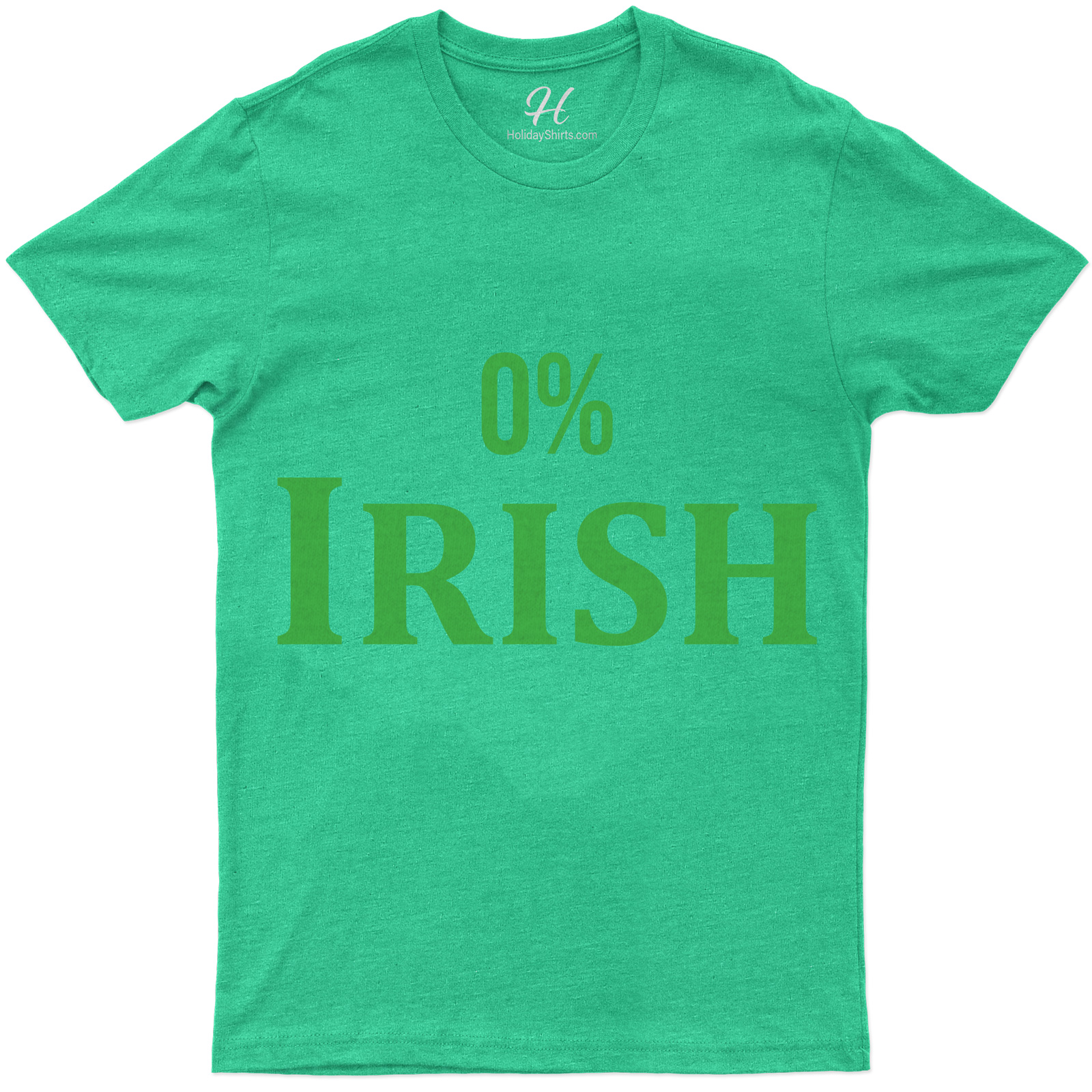 Green 0% Irish Funny St. Patrick's Day T-shirt