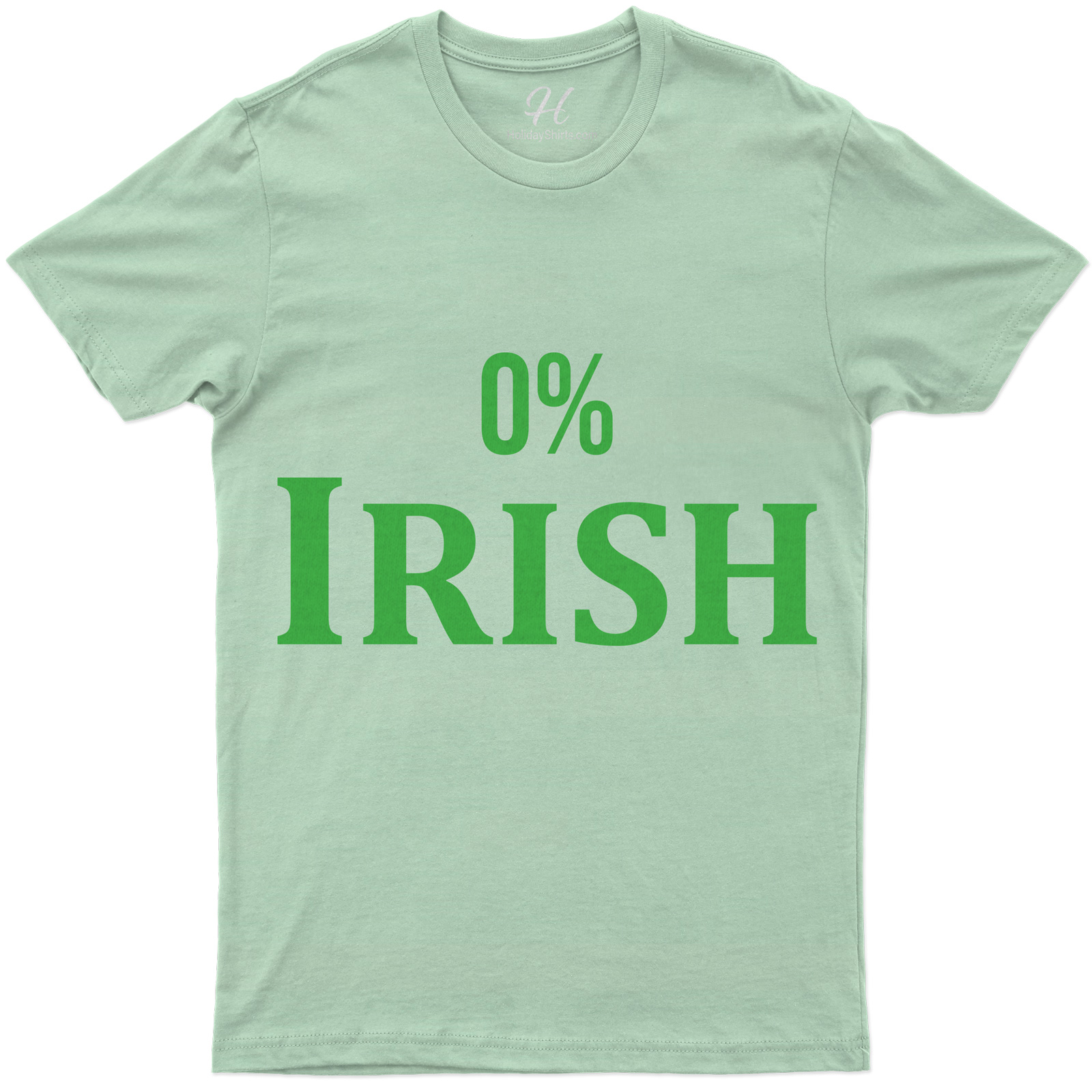 Green 0% Irish Funny St. Patrick's Day T-shirt