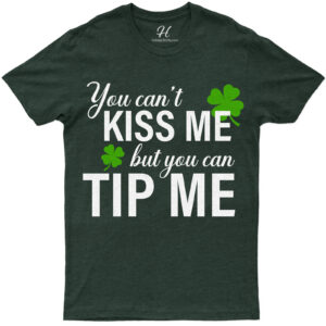 Festive St. Patrick's Day Slogan Tee With Clover Graphic