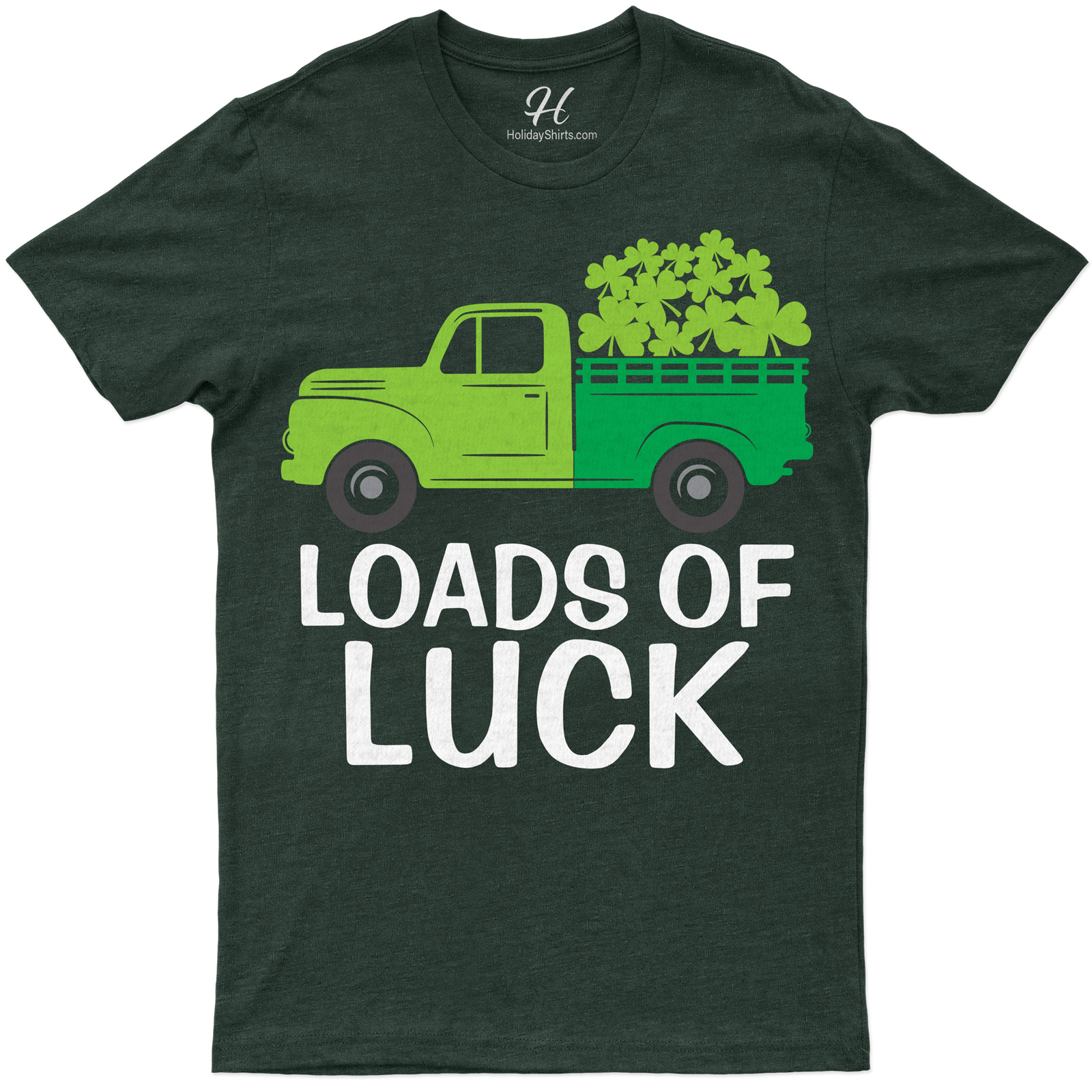 Lucky Clover Truckload Festive Holiday Tee - St. Patrick's Day Themed T-shirt